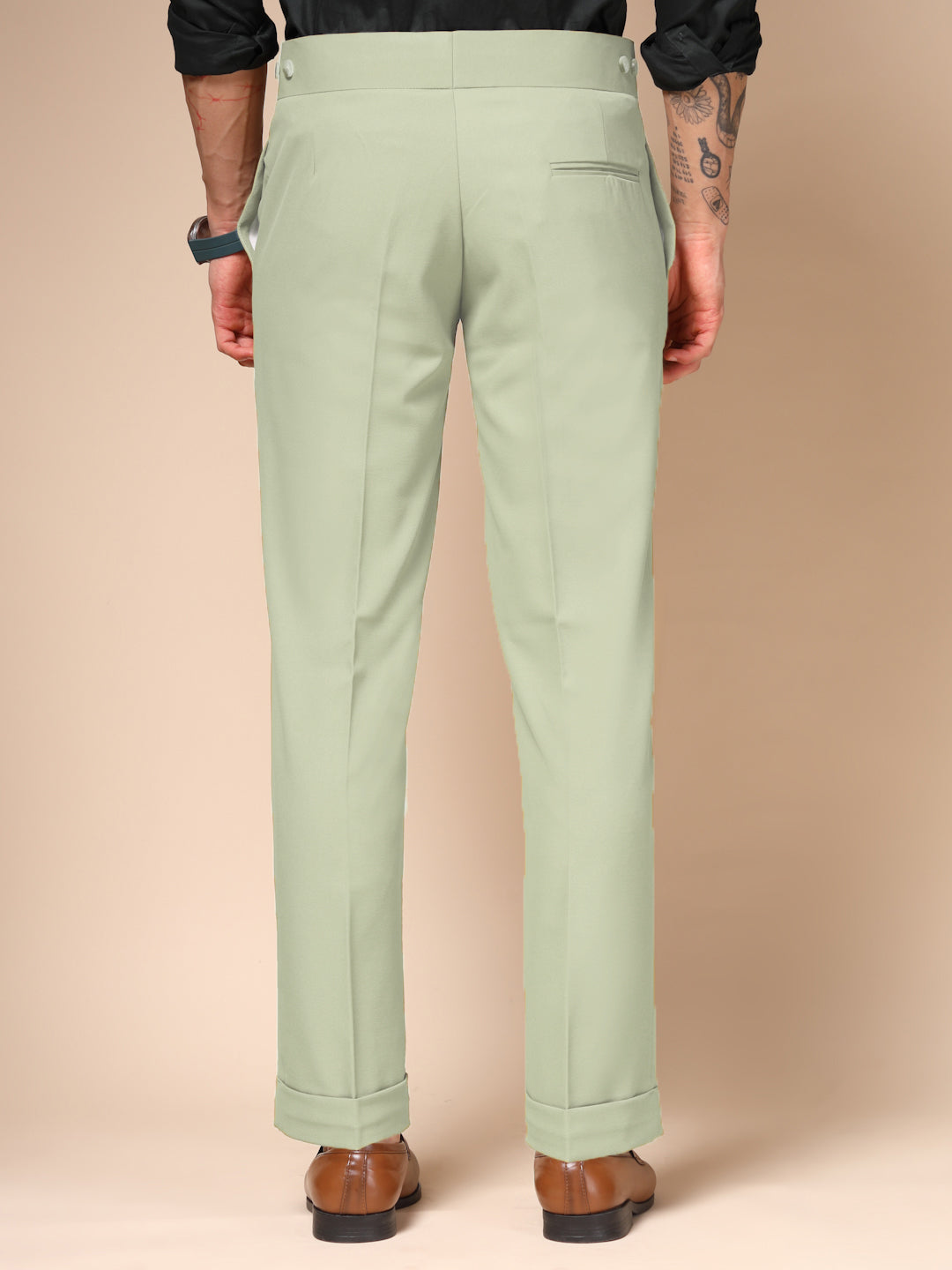 Lime Classic Buttoned Gurkha Pants by ITALIAN VEGA®