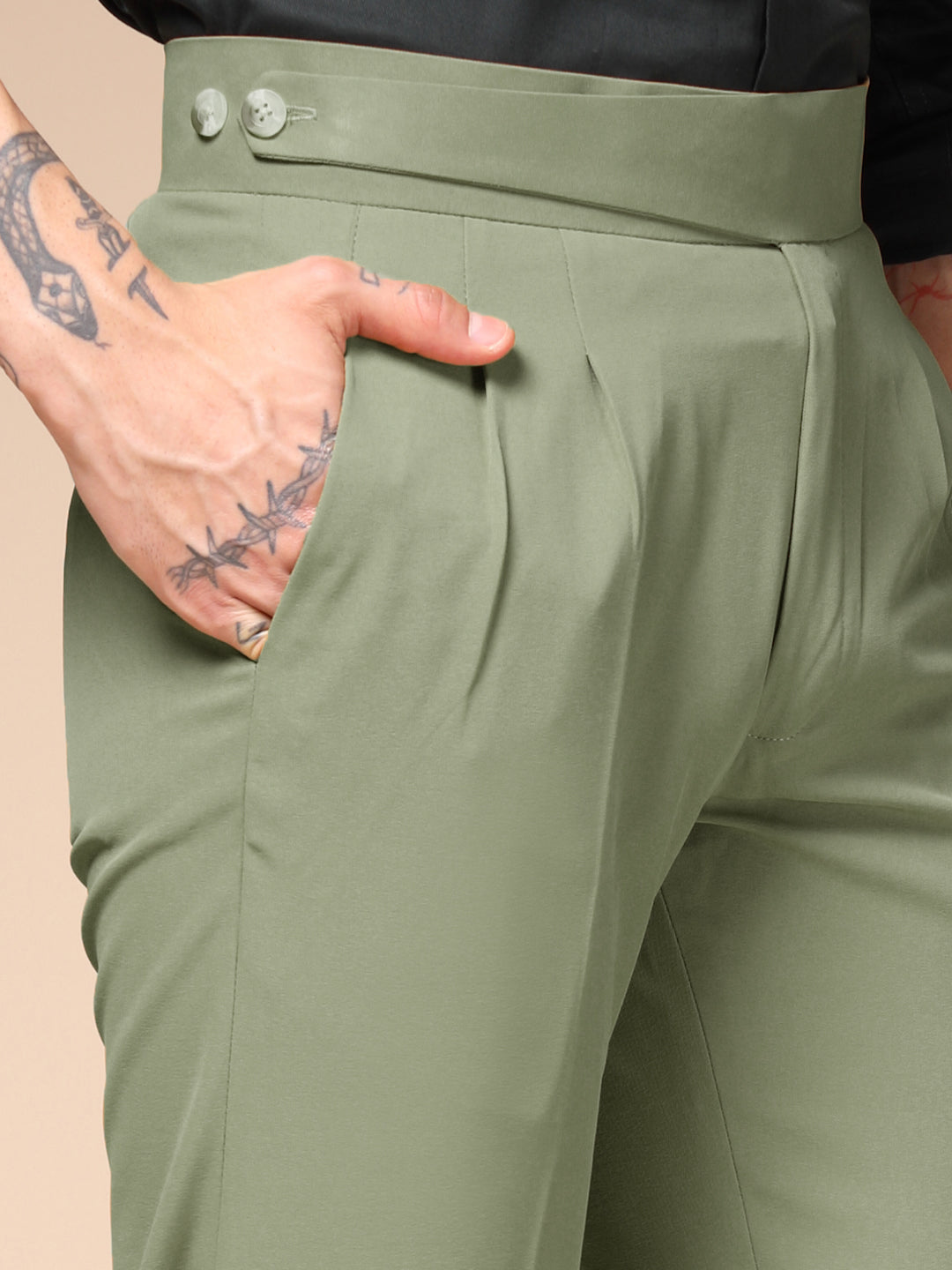Pebble Classic Buttoned Gurkha Pants by Italian Vega®