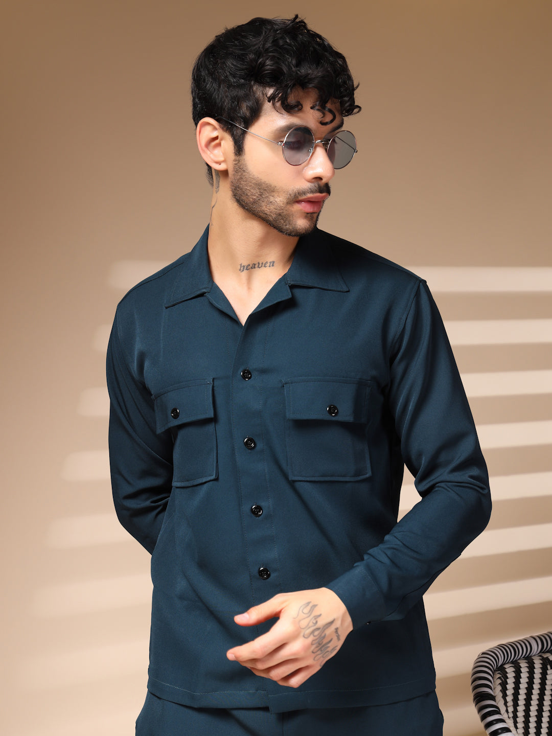 Blue Men's Buttoned Co-ord Set by Italian Vega®