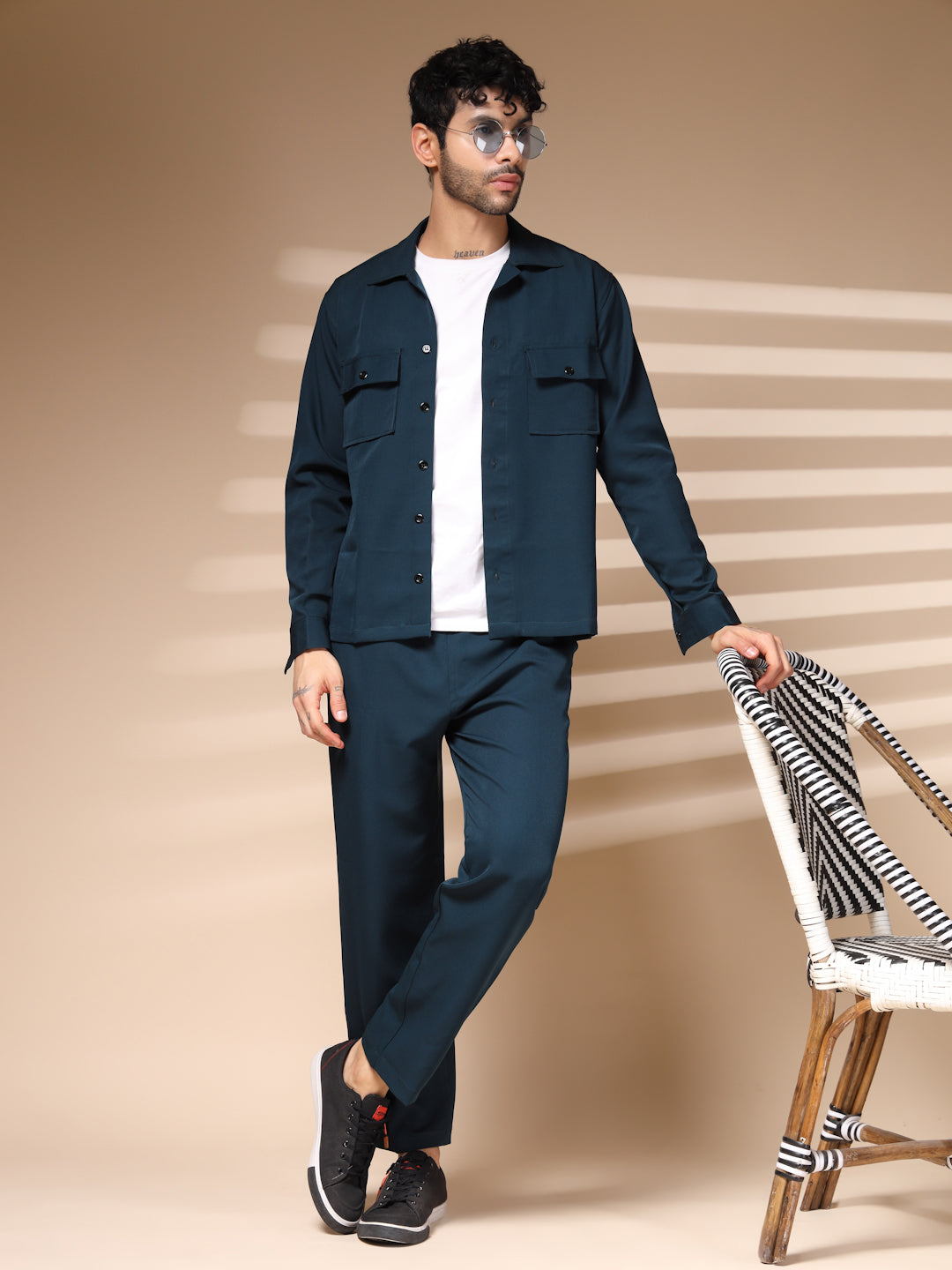 Blue Men's Buttoned Co-ord Set by Italian Vega®