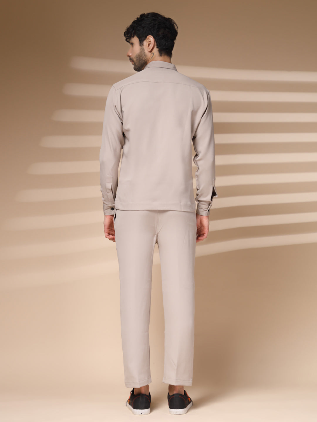Beige Men's Zipper Co-ord Set by Italian Vega®