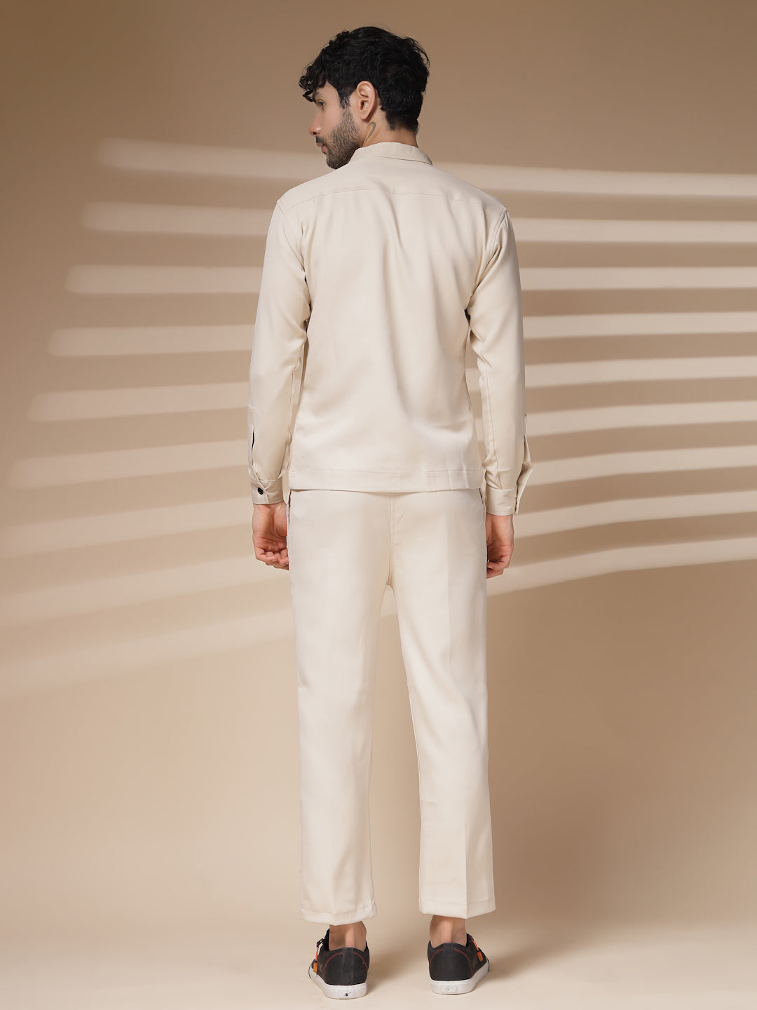 Cream Men's Zipper Co-ord Set by Italian Vega®