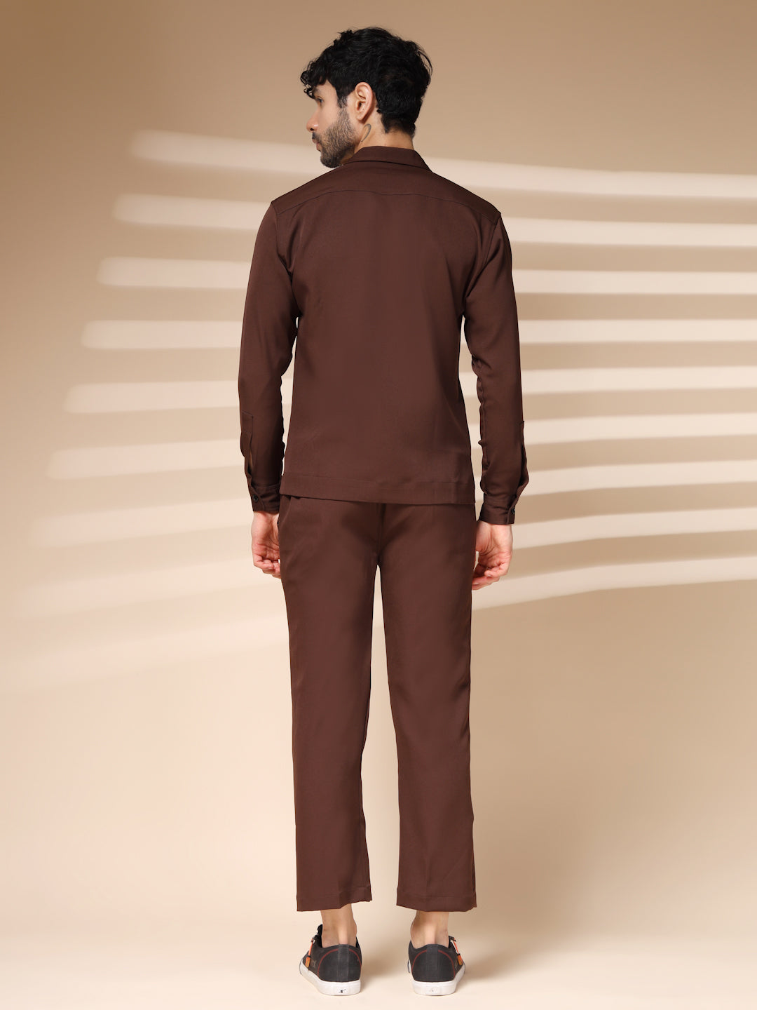 Brown Men's Zipper Co-ord Set by Italian Vega®