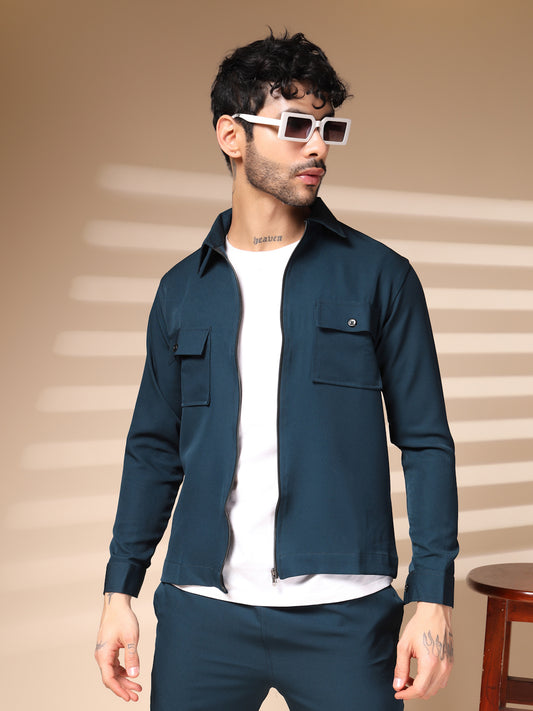 Blue Men's Zipper Co-ord Set by Italian Vega®