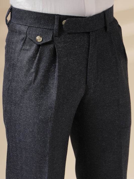 Navy Signature Flap Herringbone Gurkha Pants | Boot Cut Fit by Italian Vega®