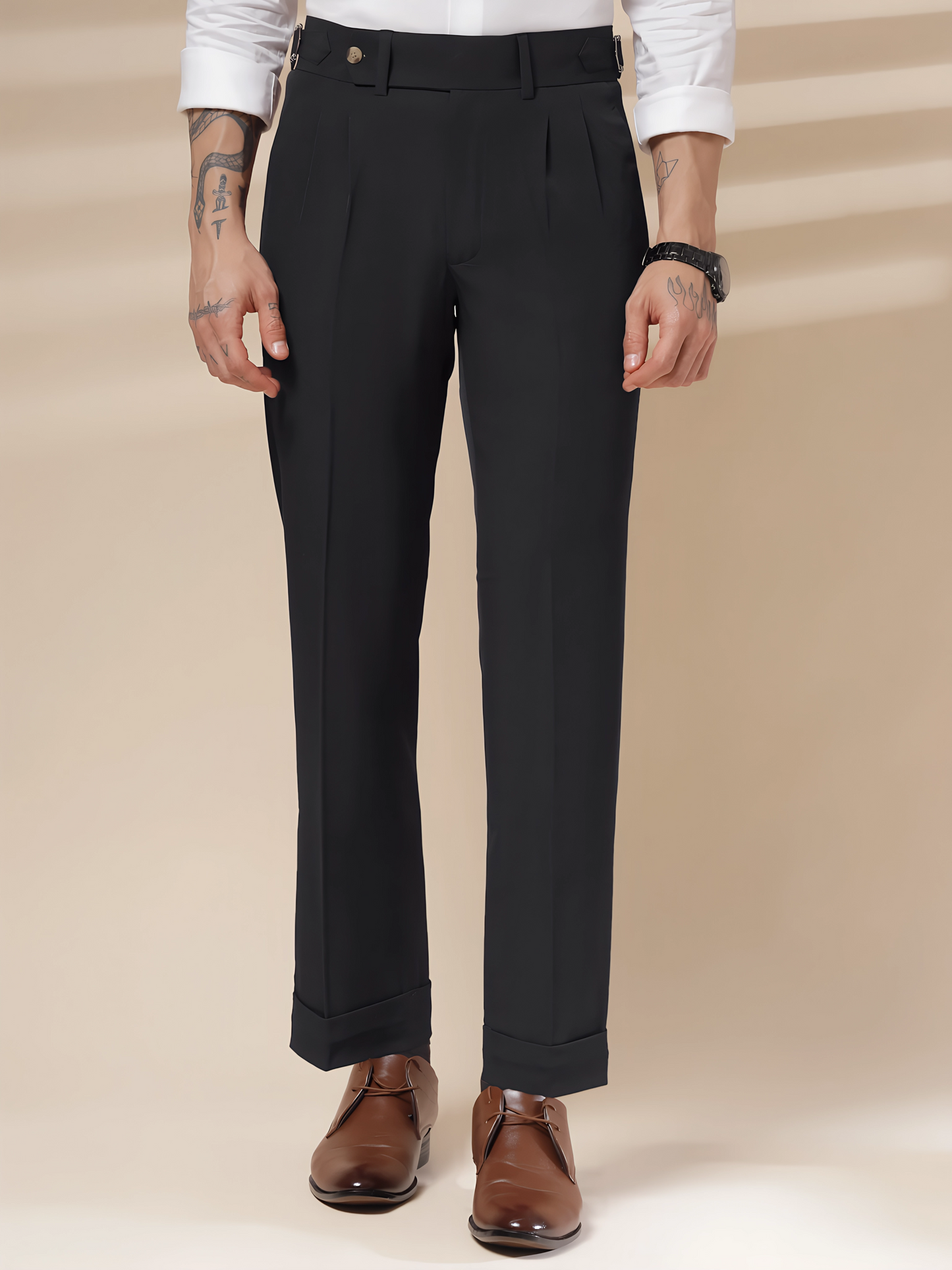 Italian Black Signature Gurkha Pants by Italian Vega®