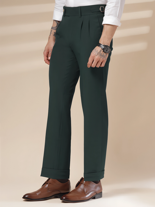 Italian Bottle Green Signature Gurkha Pants