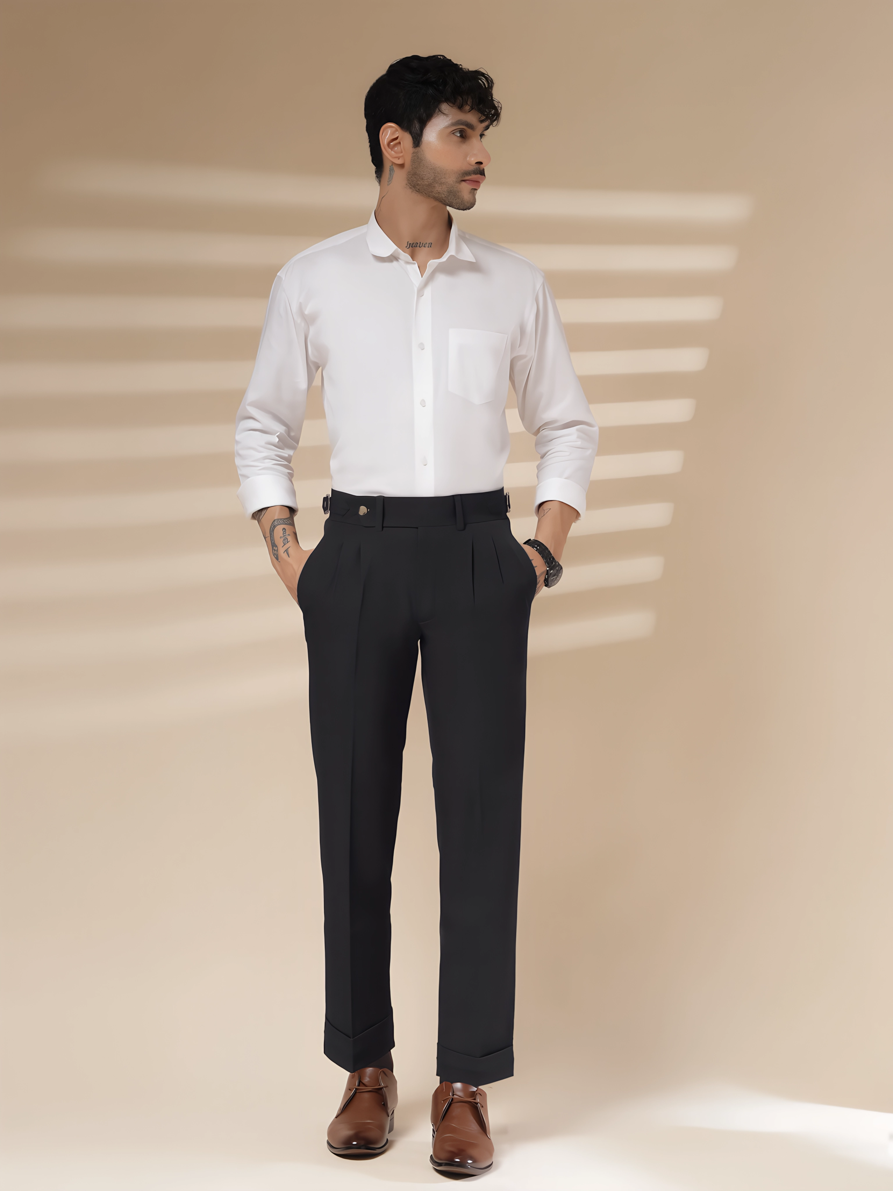 Italian Black Signature Gurkha Pants by ITALIAN VEGA®