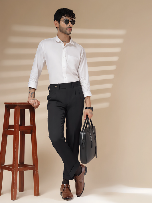 Italian Black Signature Gurkha Pants