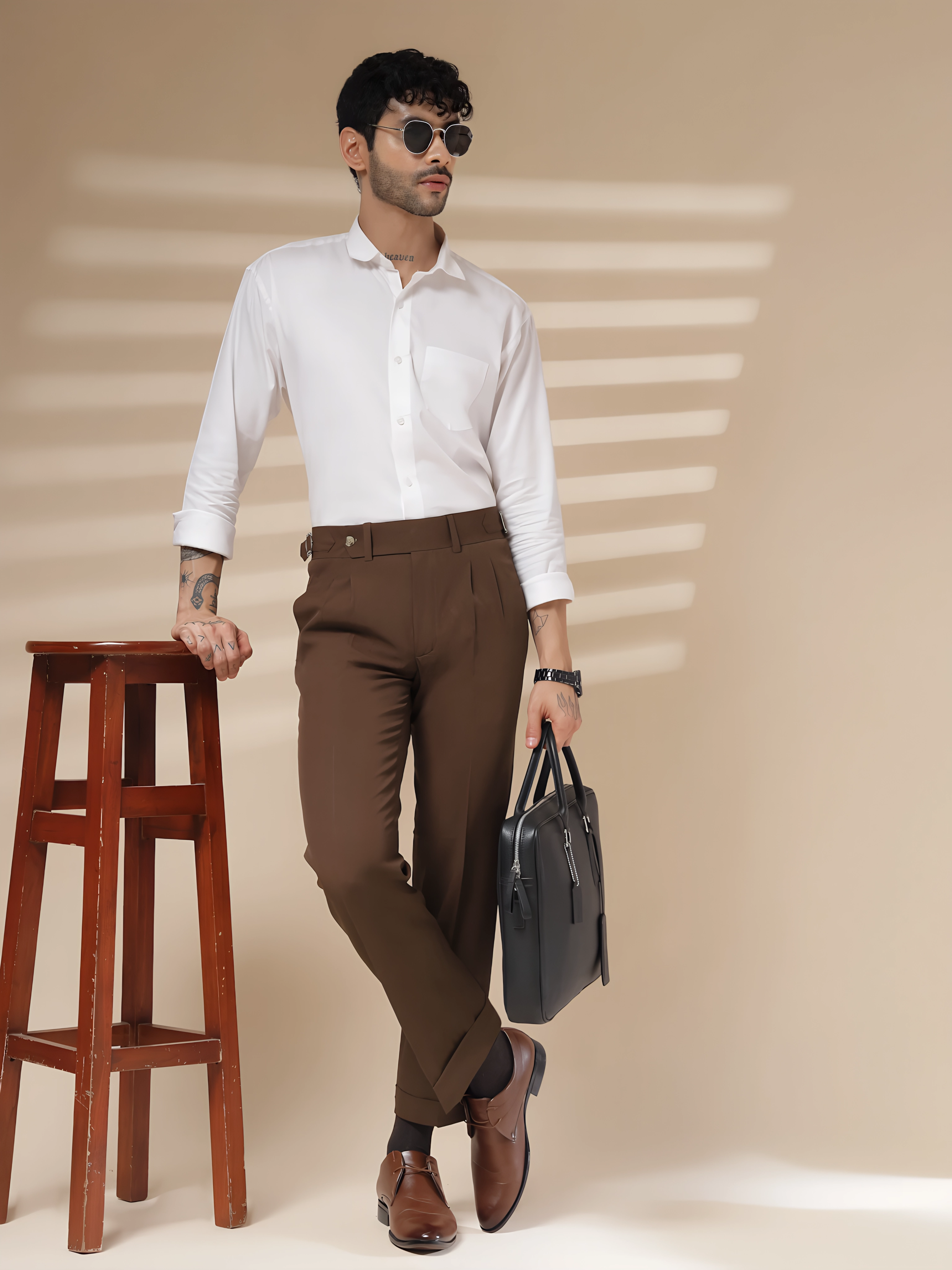 Italian Brown Signature Gurkha Pants by ITALIAN VEGA®