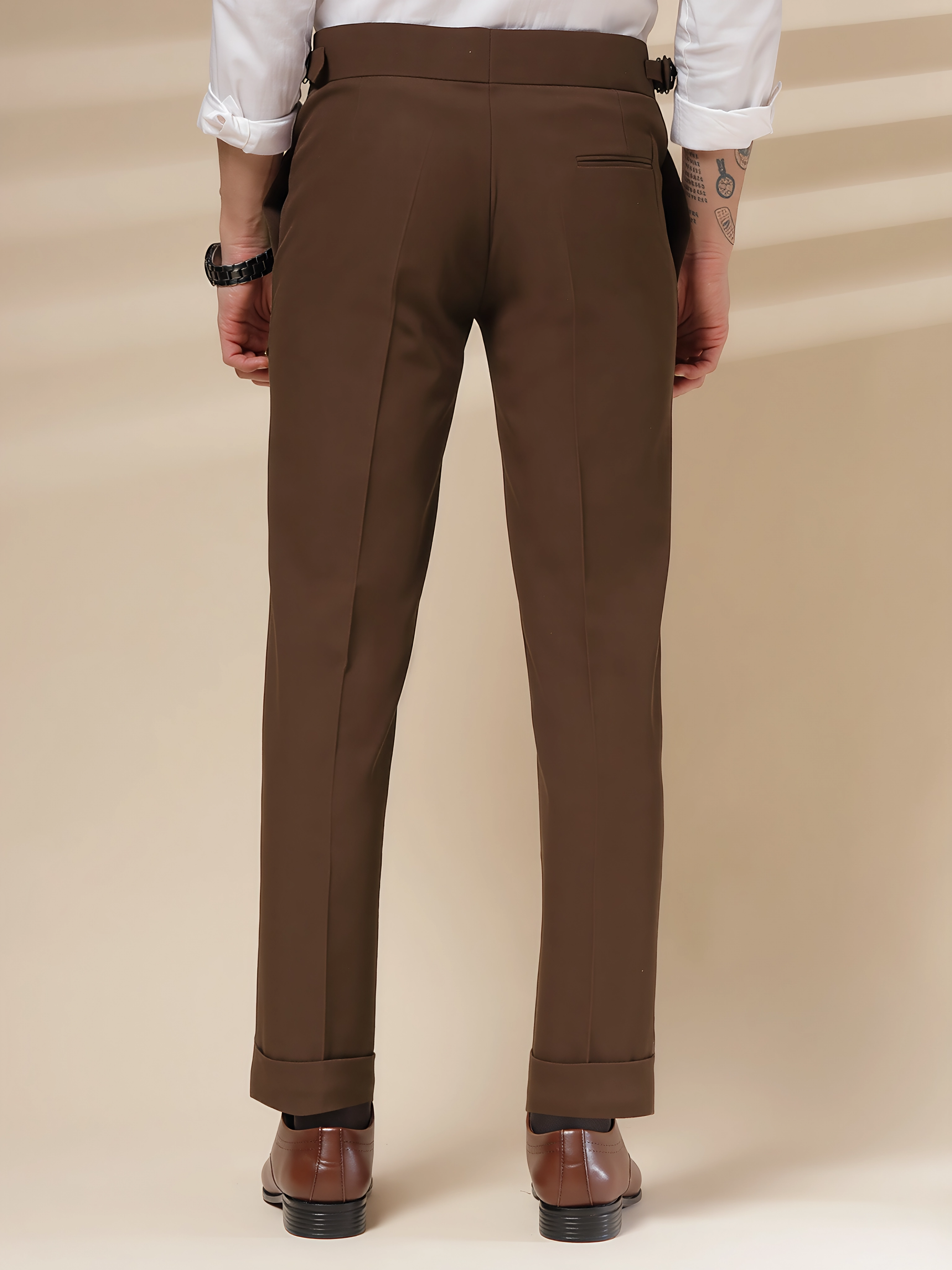 Italian Brown Signature Gurkha Pants by ITALIAN VEGA®