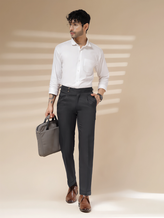 Black Signature Buttoned GURKHA PANTS by ITALIANVEGA™