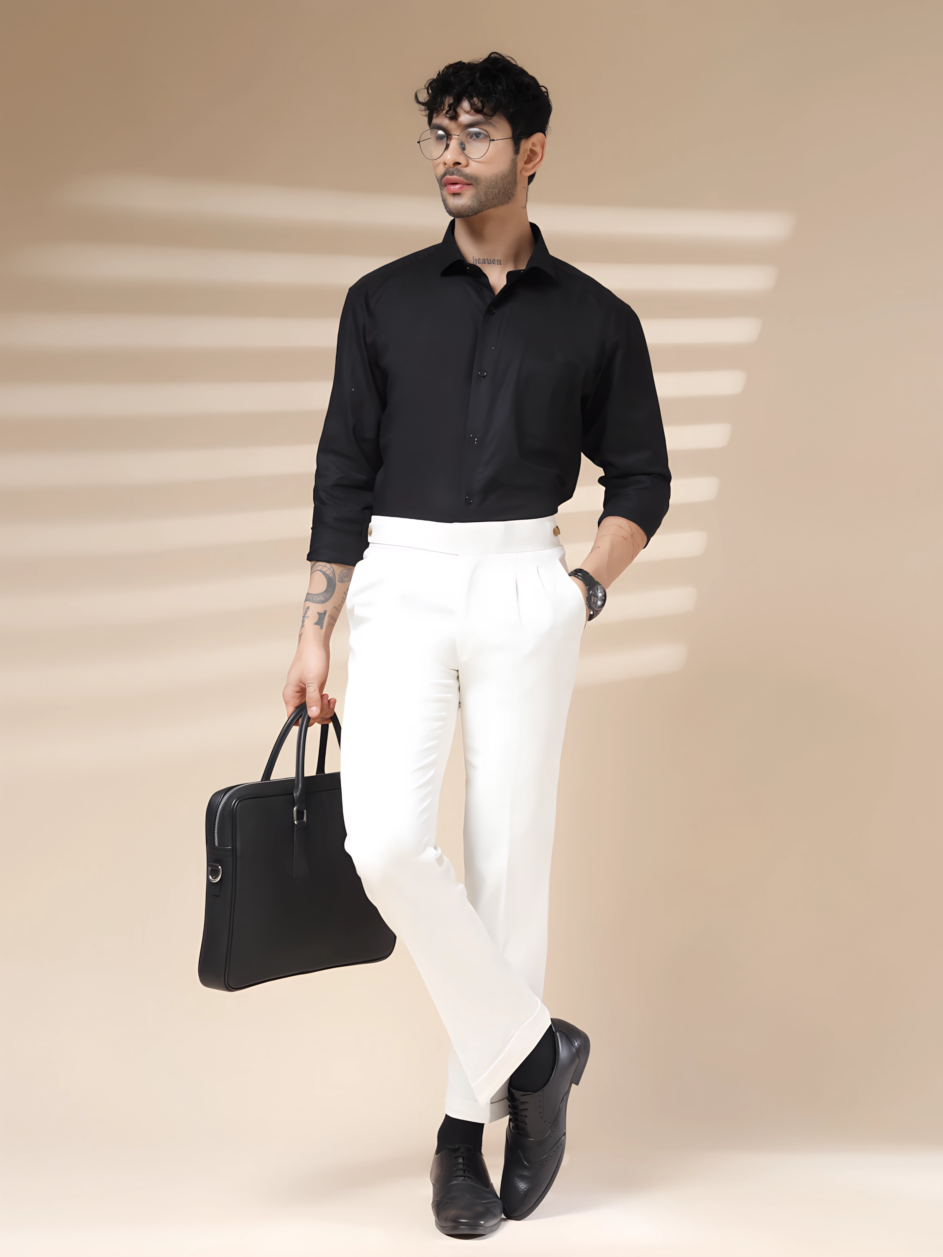 Frost White Classic Buttoned Gurkha Pants by ITALIAN VEGA®