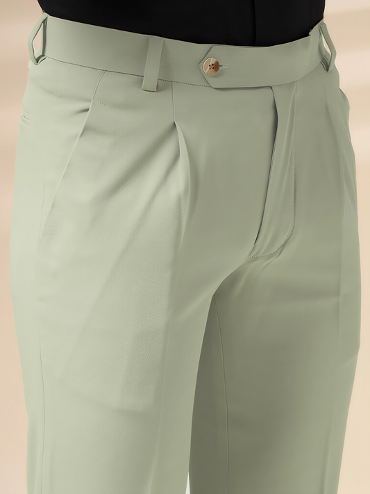 Lime Men Pleated Trouser by Italian Vega®