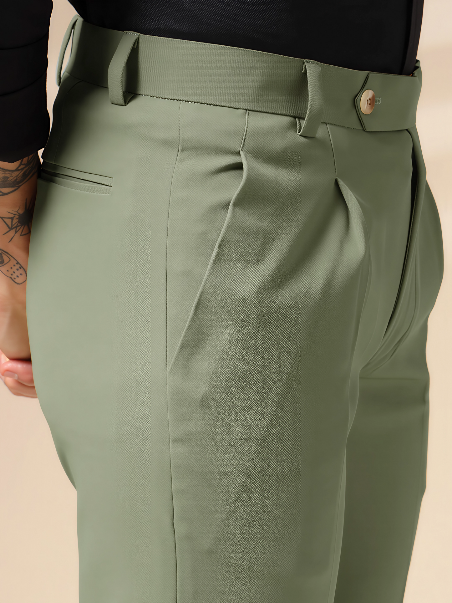 Pebble Men Pleated Trouser by Italian Vega®