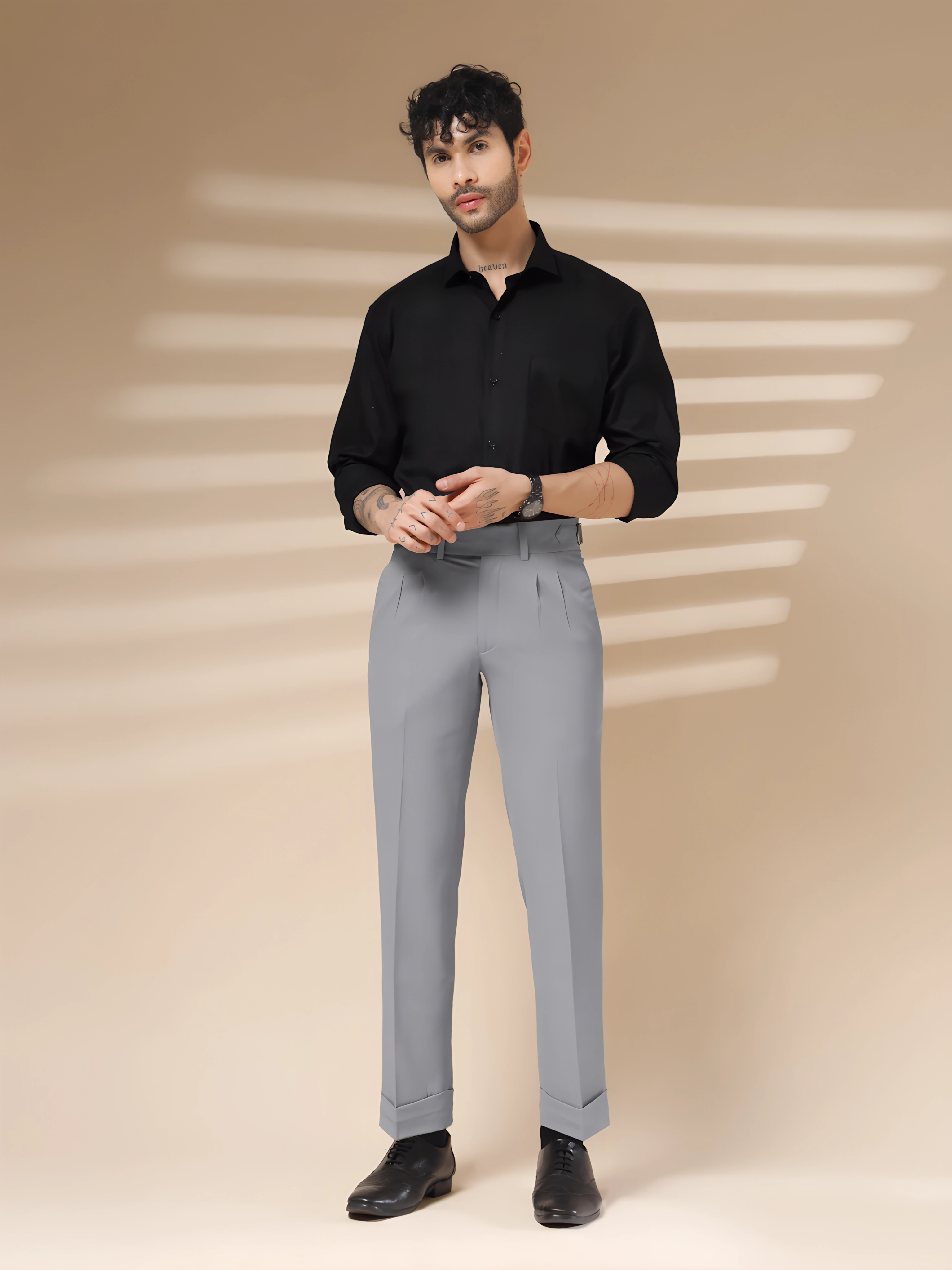 Italian Ash Grey Signature Gurkha Pants by ITALIAN VEGA®