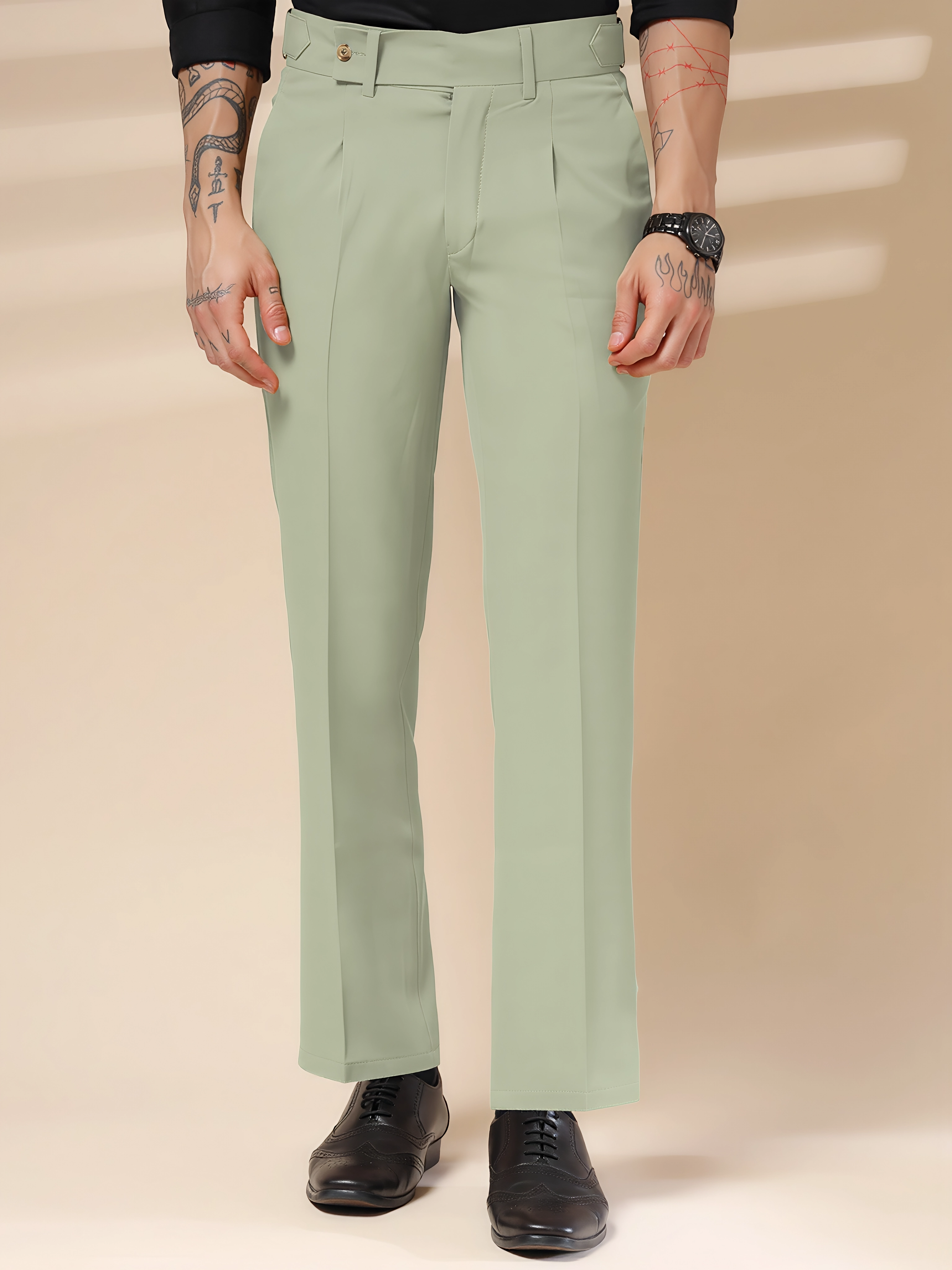 Lime Oxford Gurkha Trouser by ITALIAN VEGA®