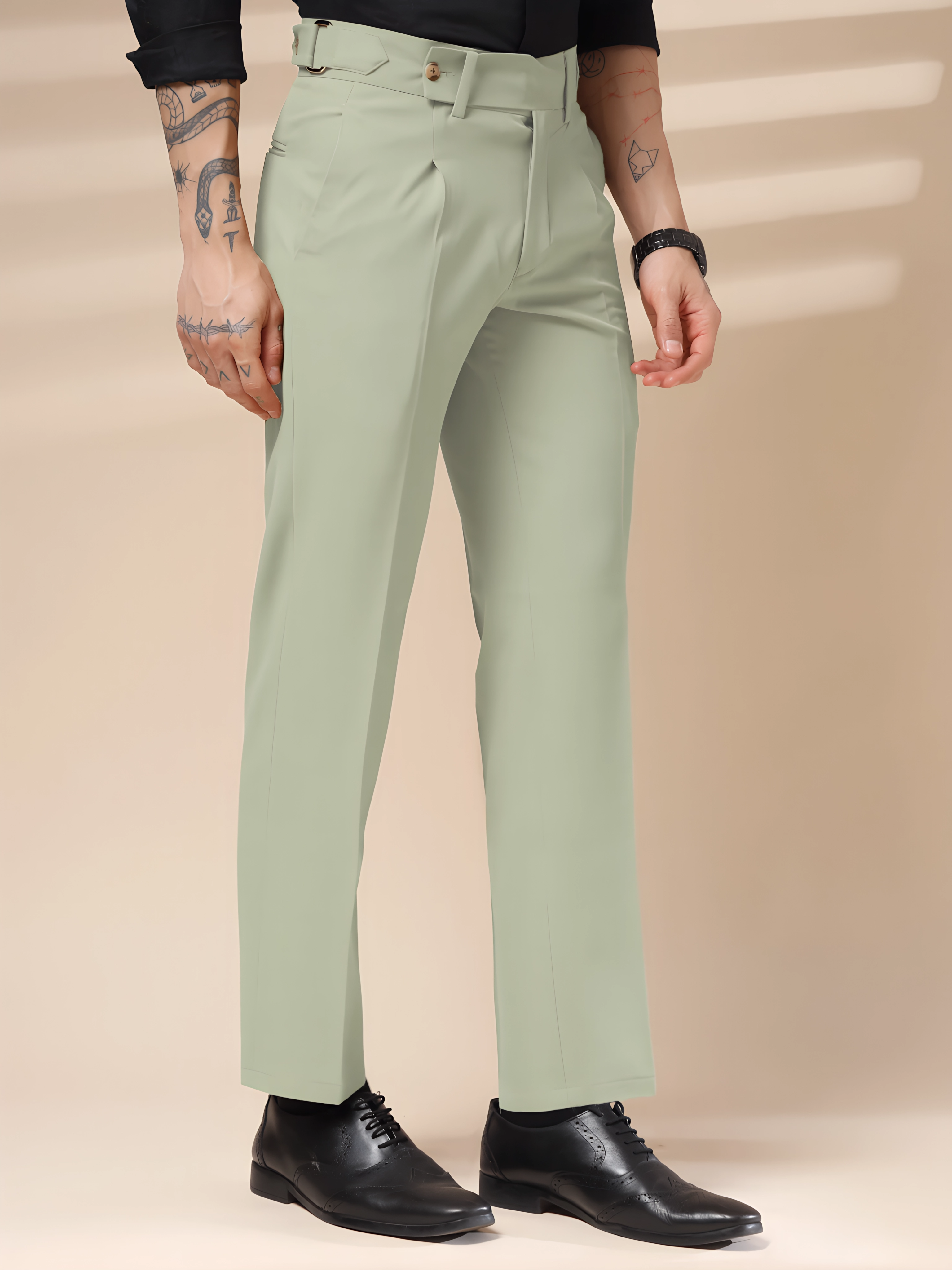 Lime Oxford Gurkha Trouser by ITALIAN VEGA®