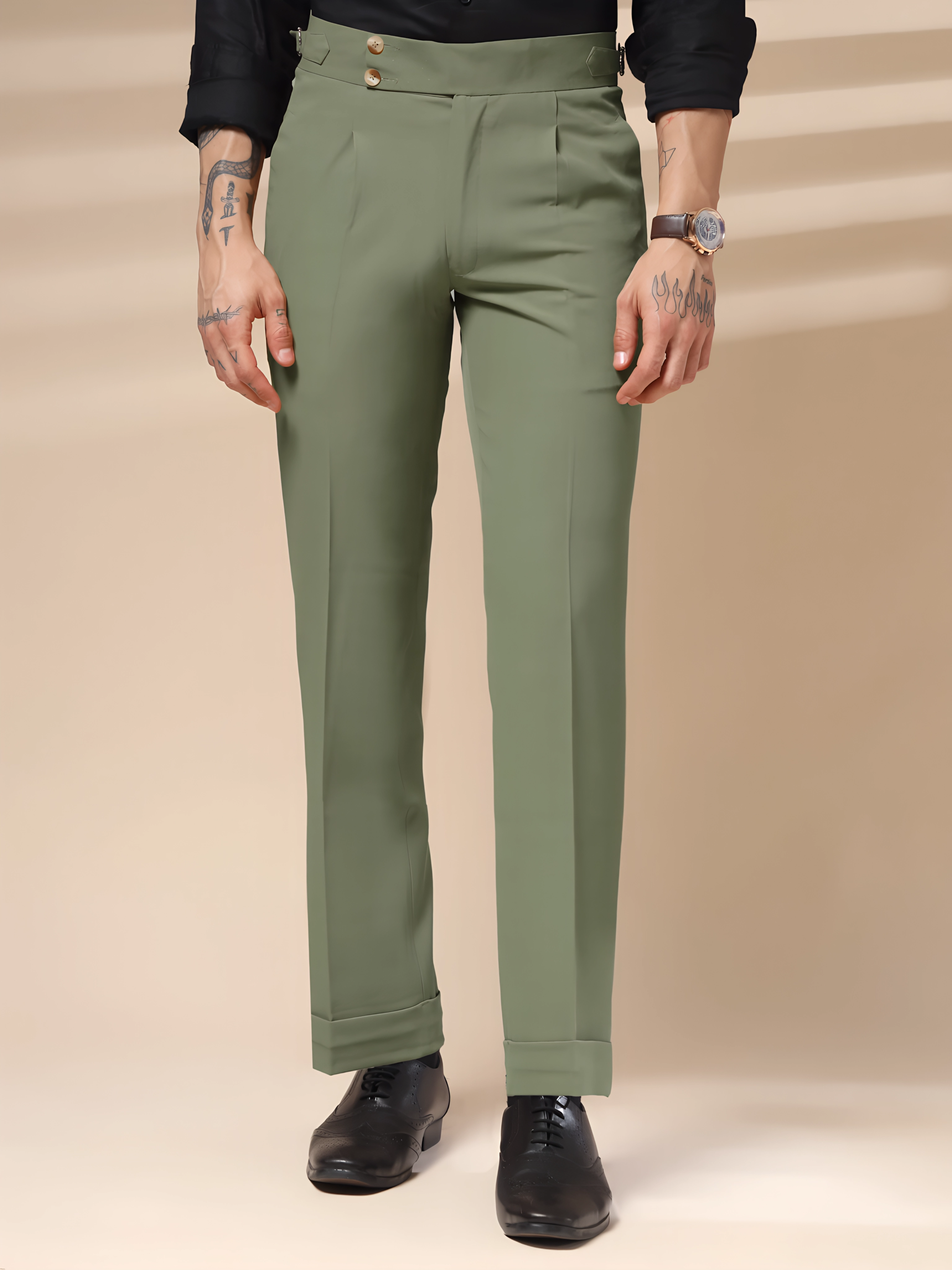 Pebble Signature Buttoned Gurkha Pants by ITALIAN VEGA®