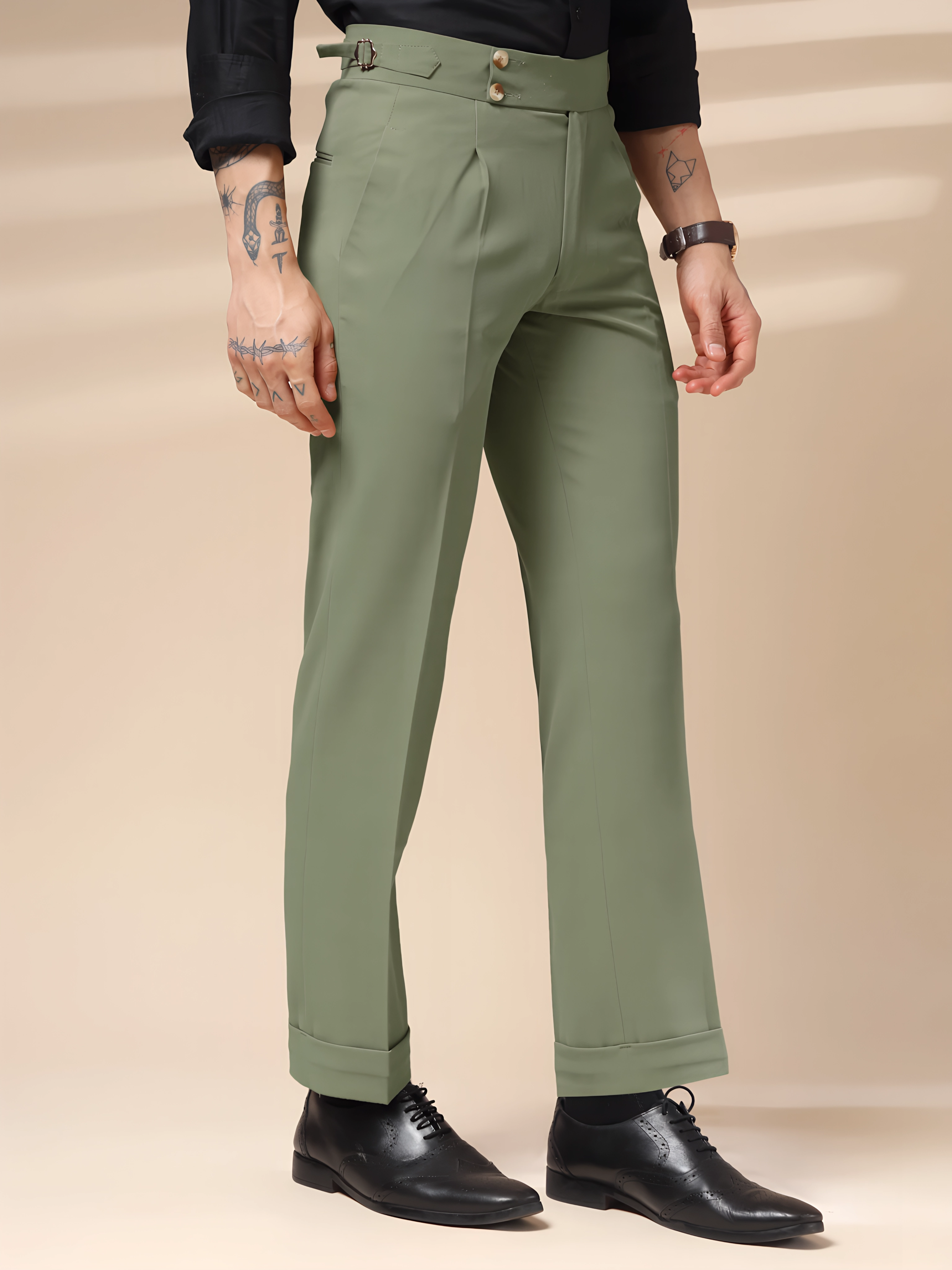 Pebble Signature Buttoned Gurkha Pants by ITALIAN VEGA®