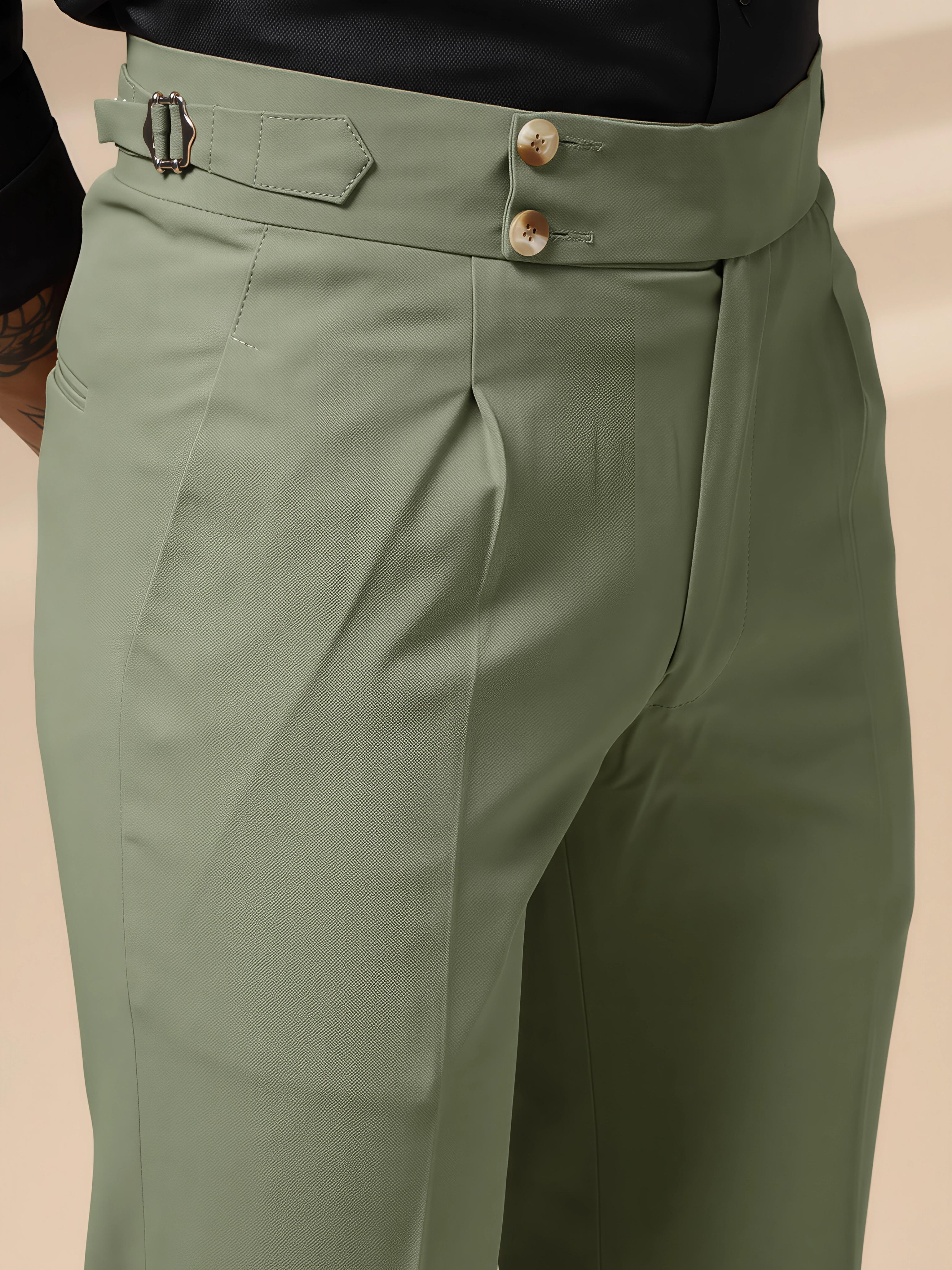 Pebble Signature Buttoned Gurkha Pants by ITALIAN VEGA®
