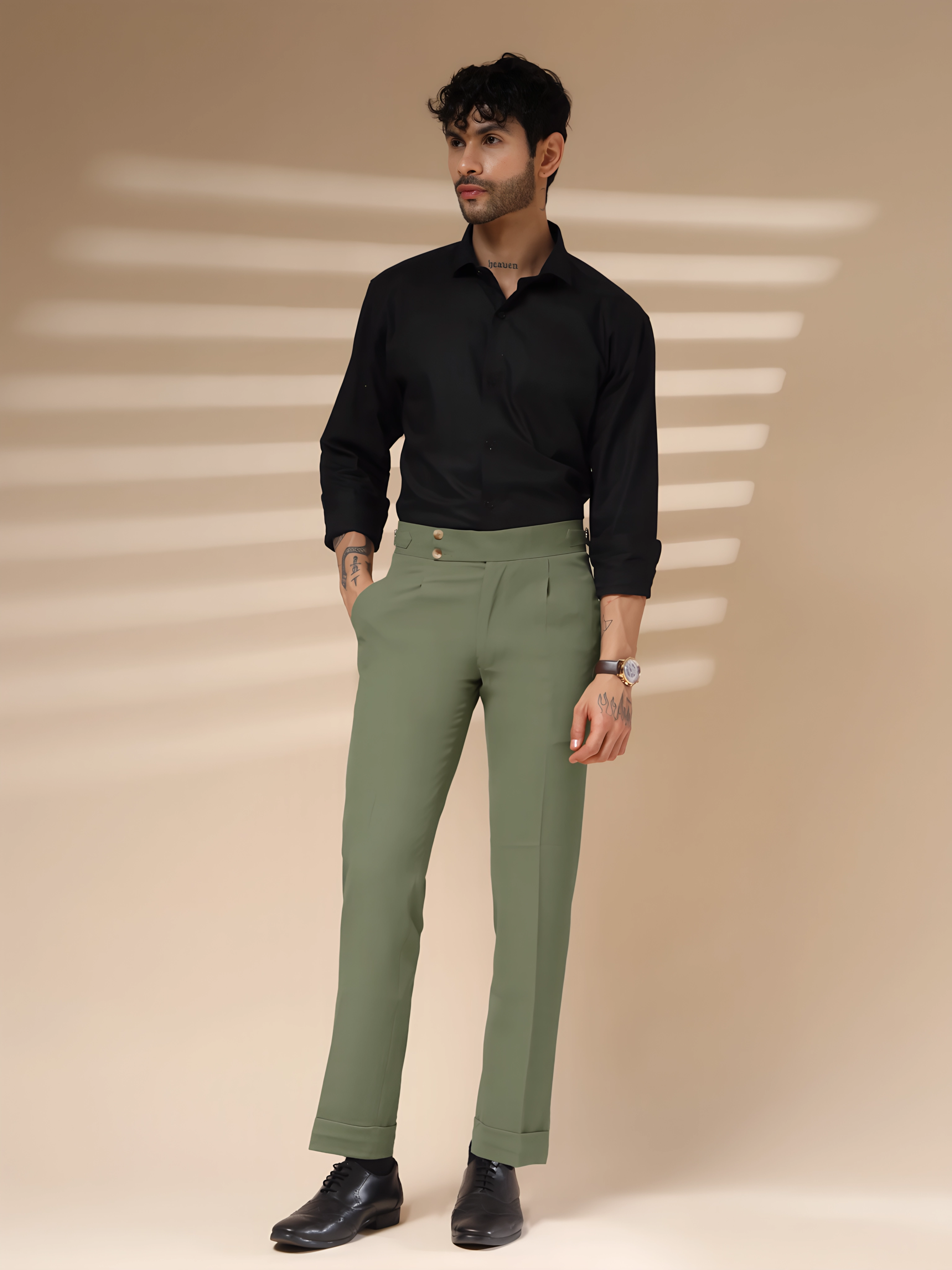 Pebble Signature Buttoned Gurkha Pants by ITALIAN VEGA®