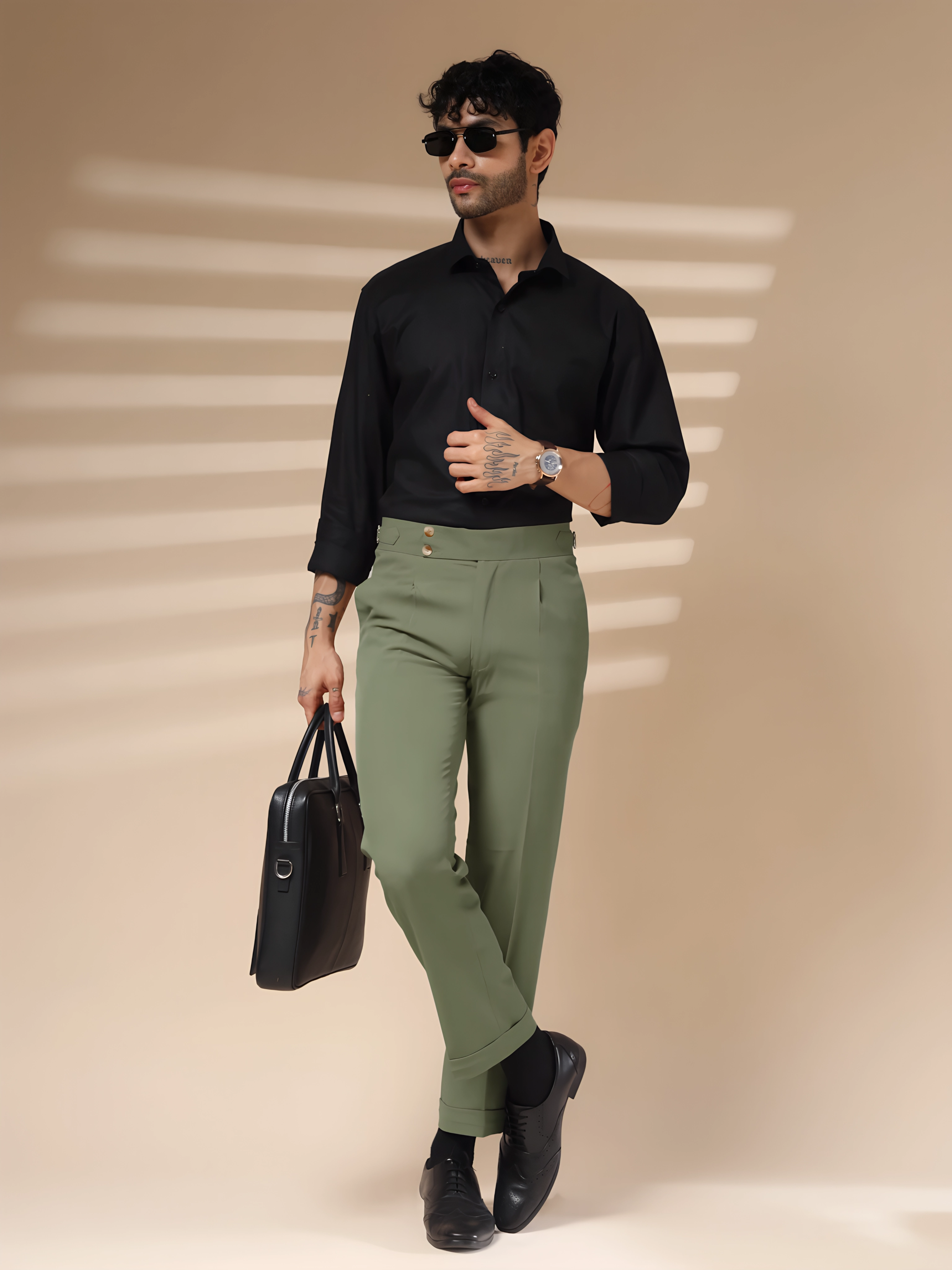Pebble Signature Buttoned Gurkha Pants by ITALIAN VEGA®