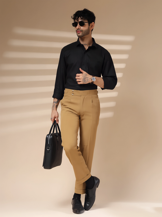 Camel Signature Buttoned Gurkha Pants