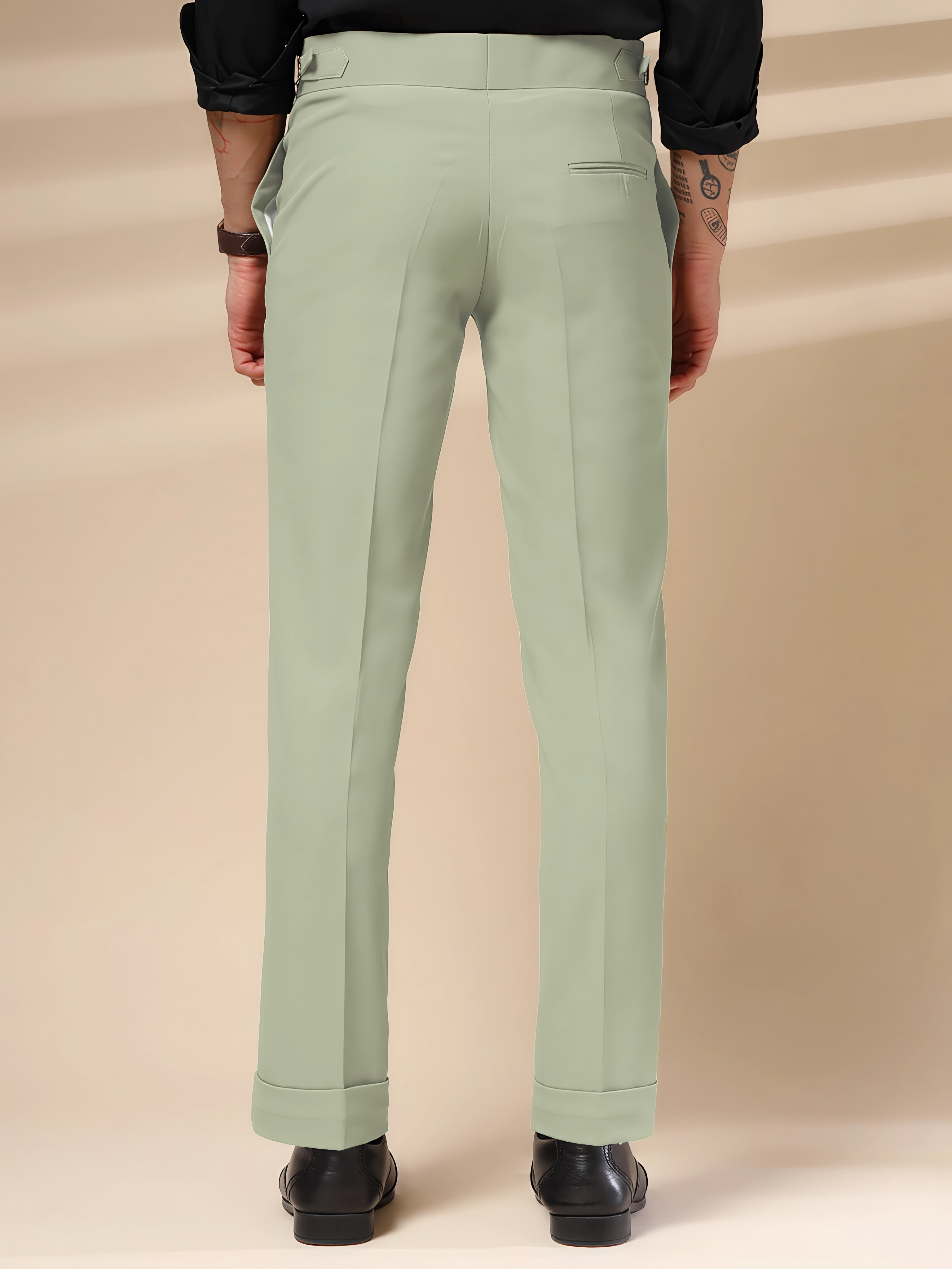 Lime Signature Buttoned Gurkha Pants by ITALIAN VEGA®