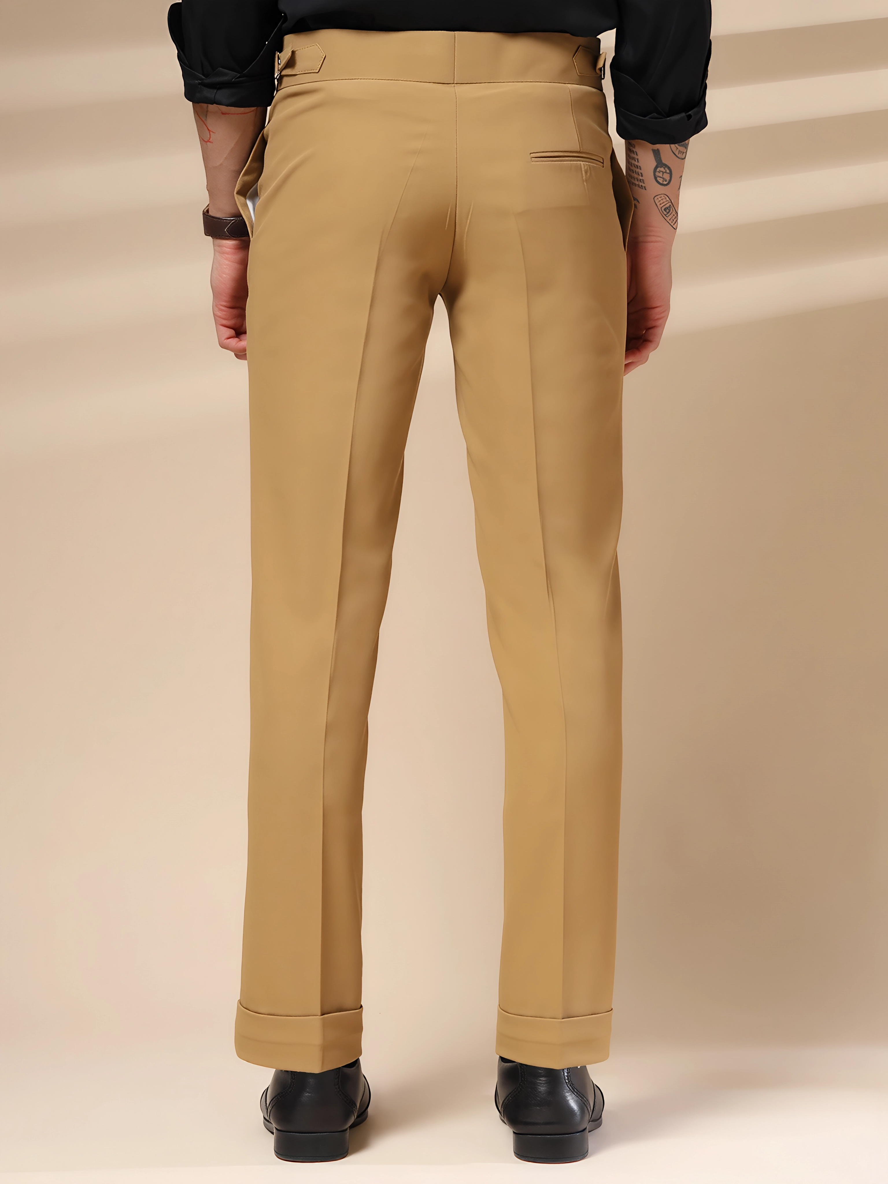 Camel Signature Buttoned Gurkha Pants by ITALIAN VEGA®