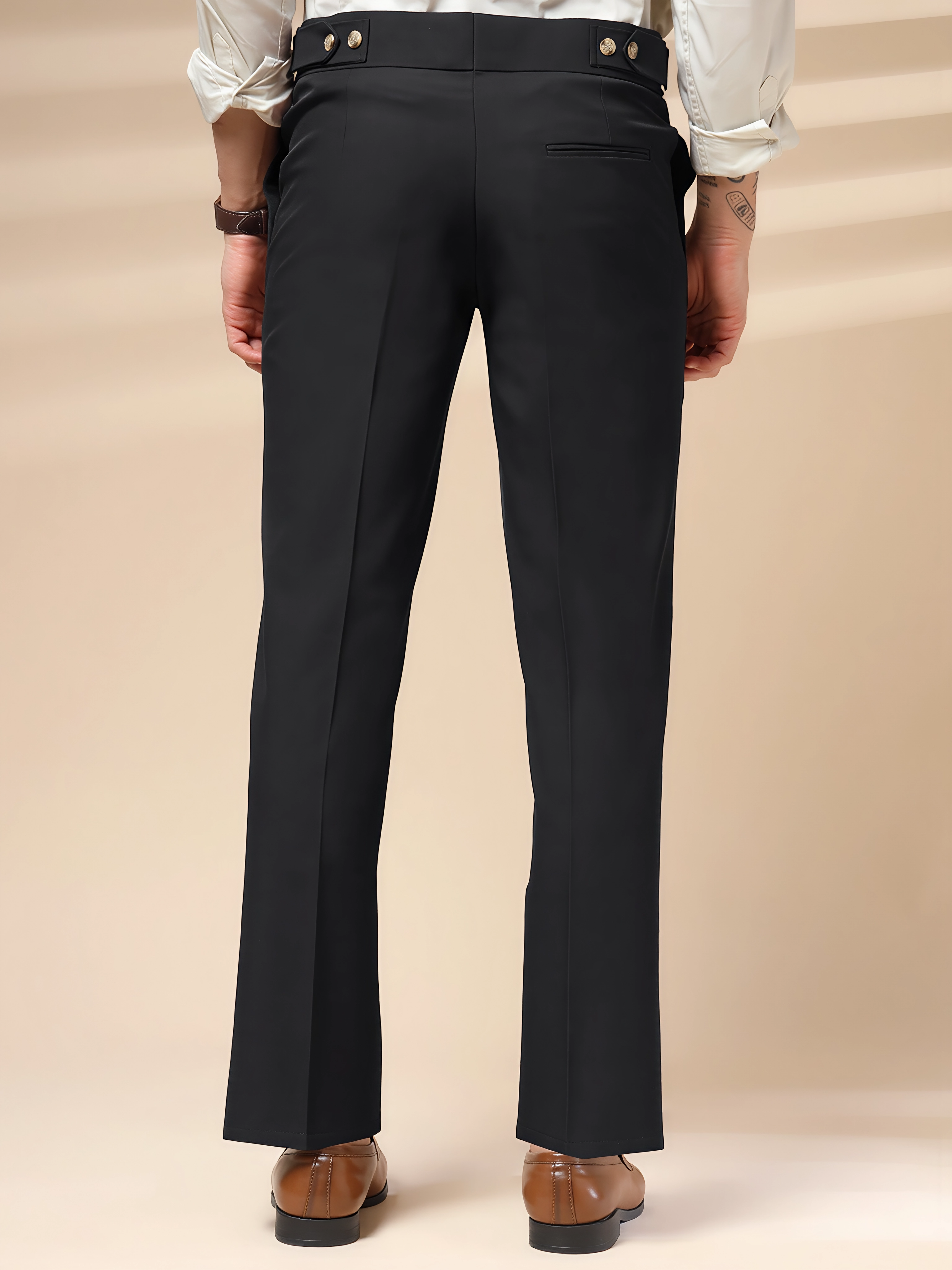 Black Oxford Gurkha Trouser by ITALIAN VEGA®