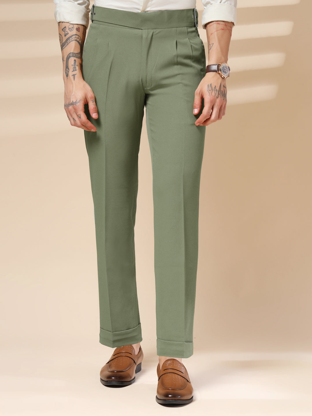 Pebble Classic Buckle Gurkha Pants by ITALIAN VEGA®
