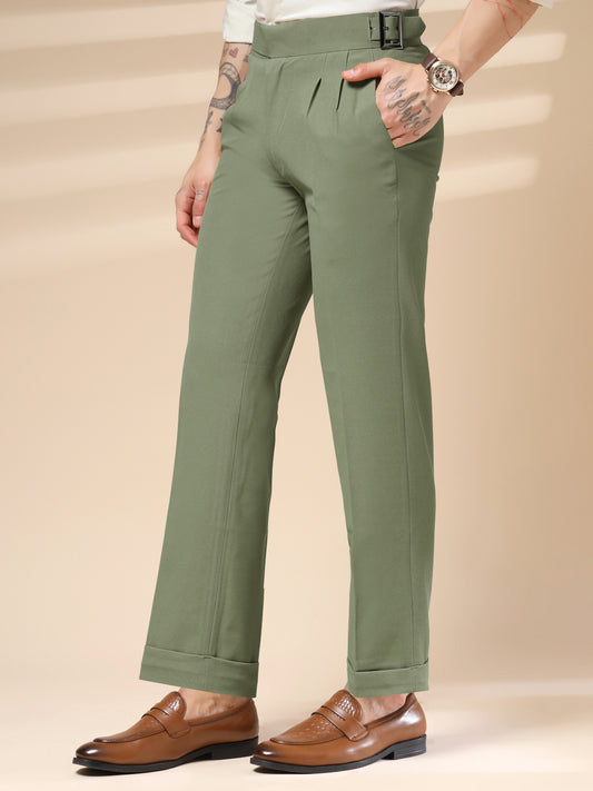 Pebble Classic Buckle Gurkha Pants by Italian Vega®