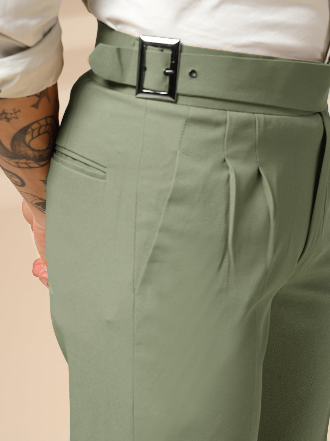 Pebble Classic Buckle Gurkha Pants by ITALIAN VEGA®