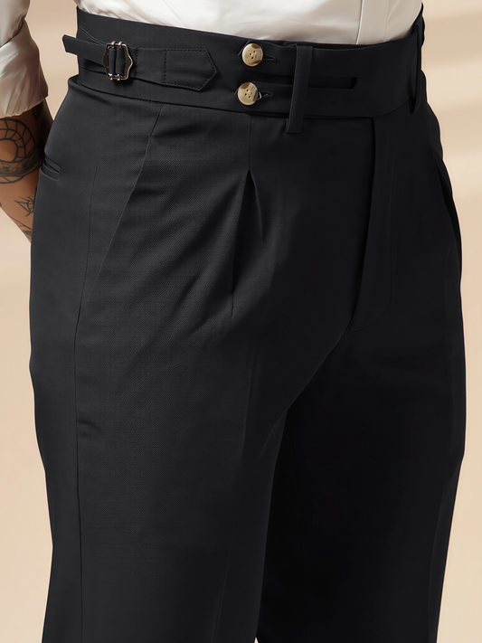 Black Double Buttoned GURKHA PANTS by ITALIANVEGA™