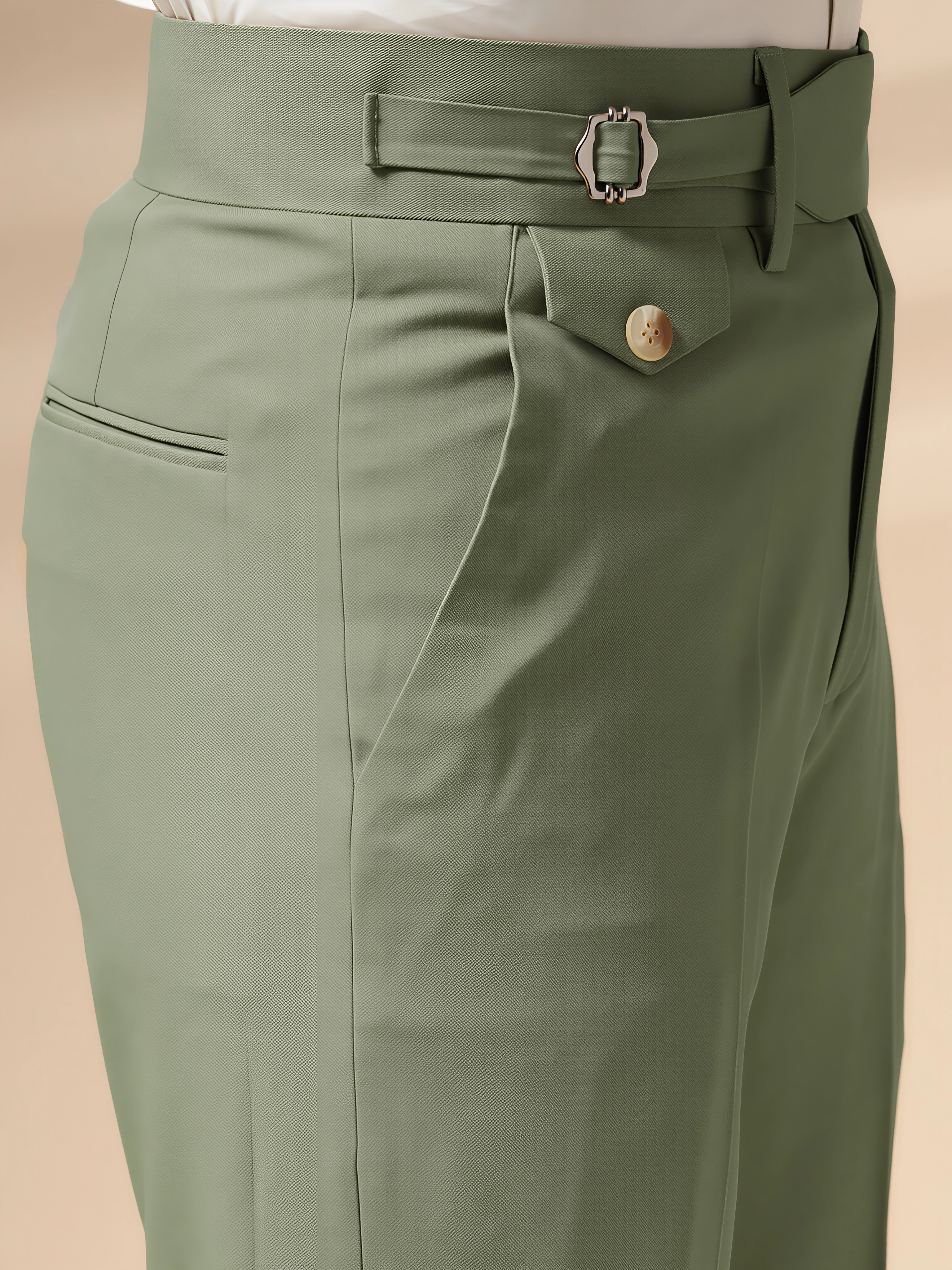 Pebble Single Buckle Gurkha Pants by ITALIAN VEGA®