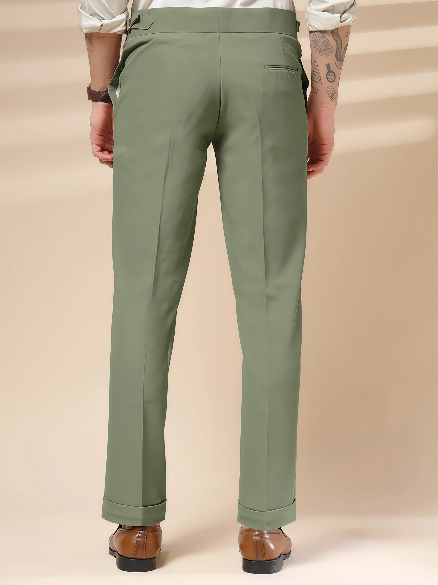 Pebble Single Buckle Gurkha Pants