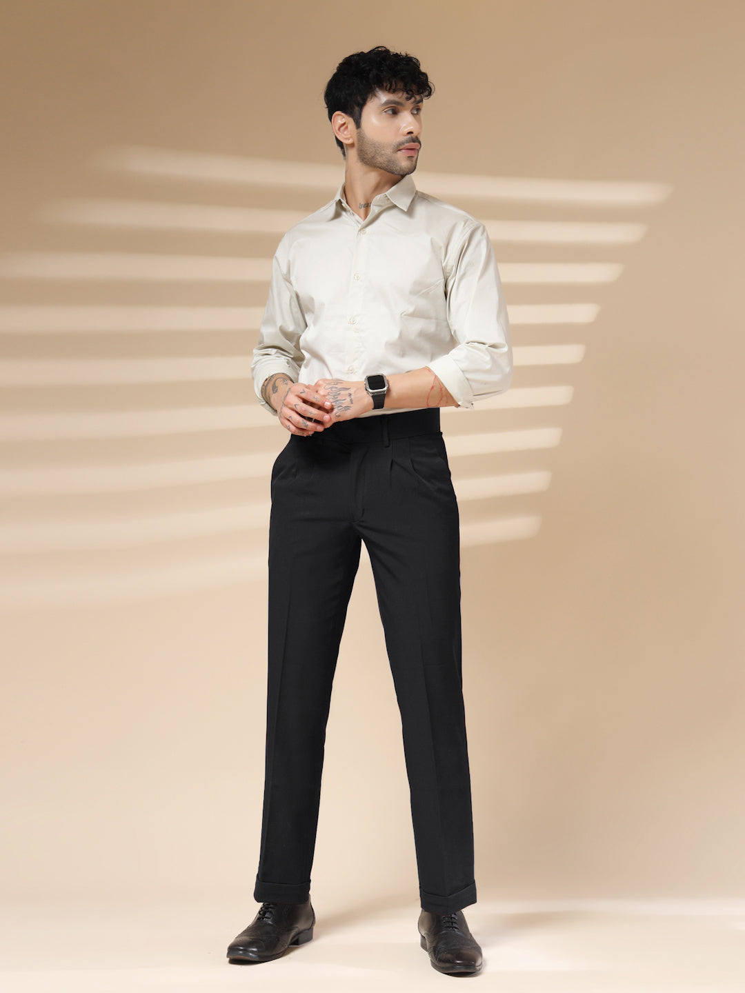 Black Double Buckle Gurkha Pants by ITALIAN VEGA®
