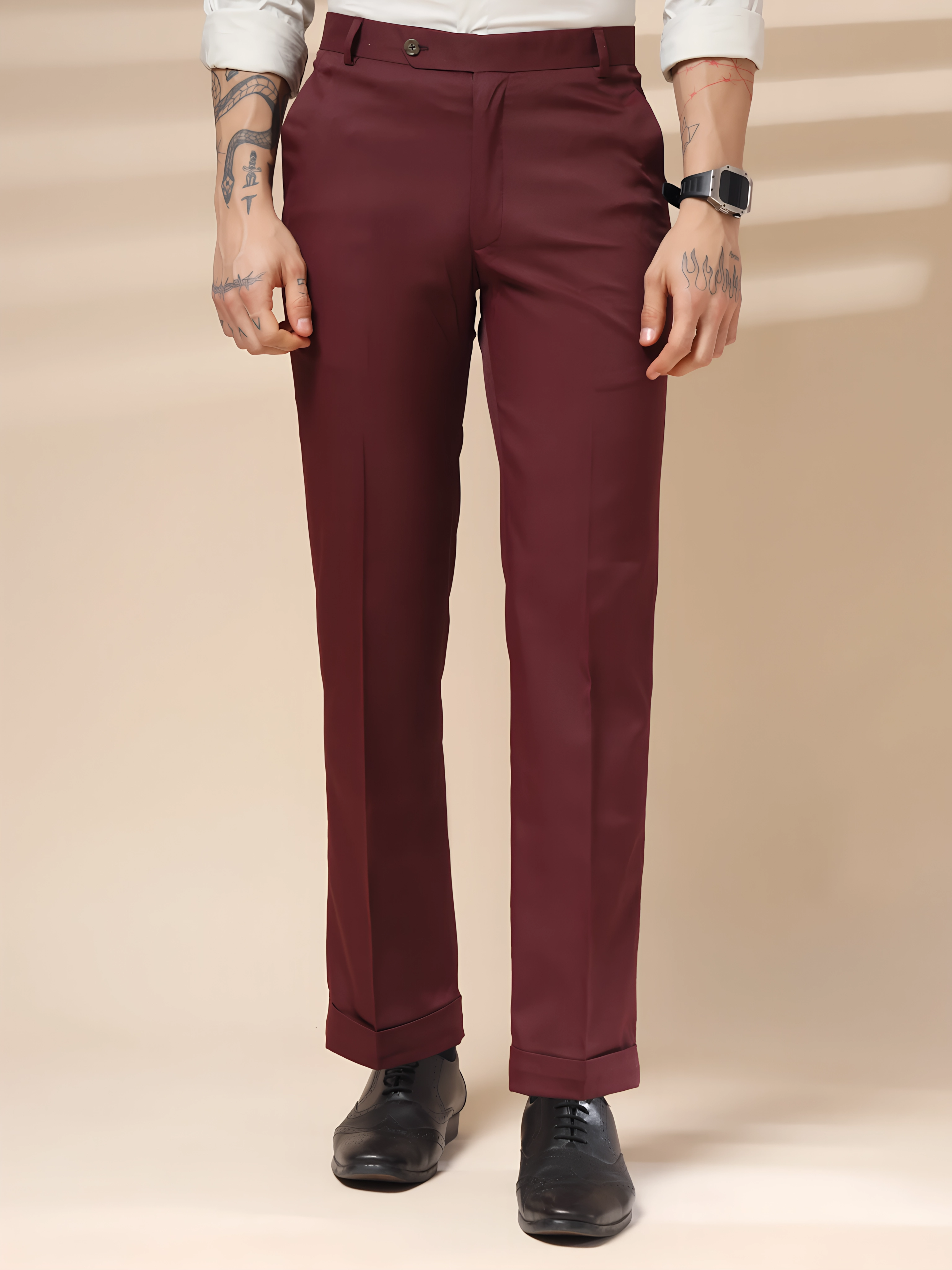Italian Vega Royal Wine Trouser Slim Fit | ITALIAN VEGA®