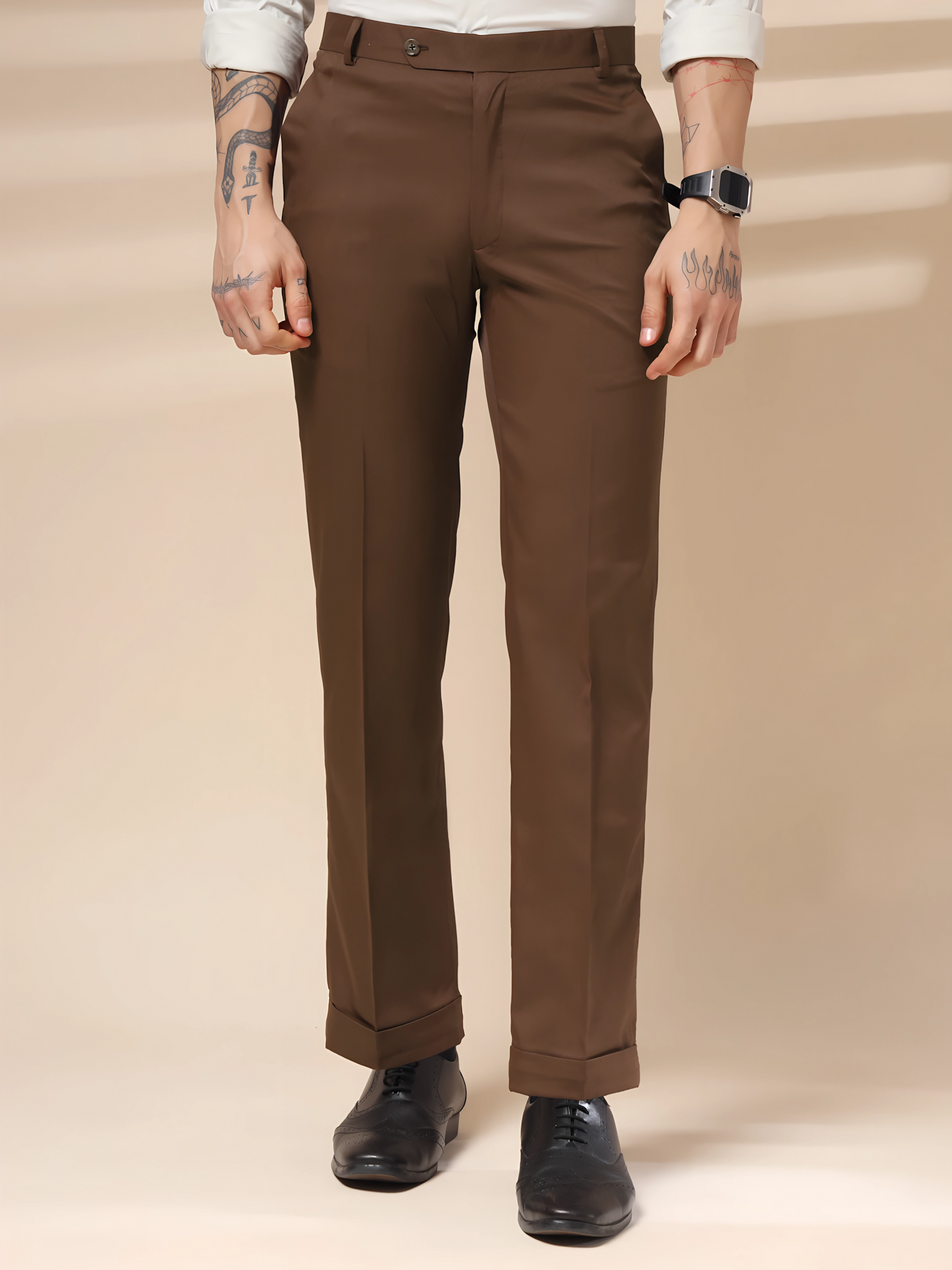 Italian Vega Royal Brown Trouser Slim Fit