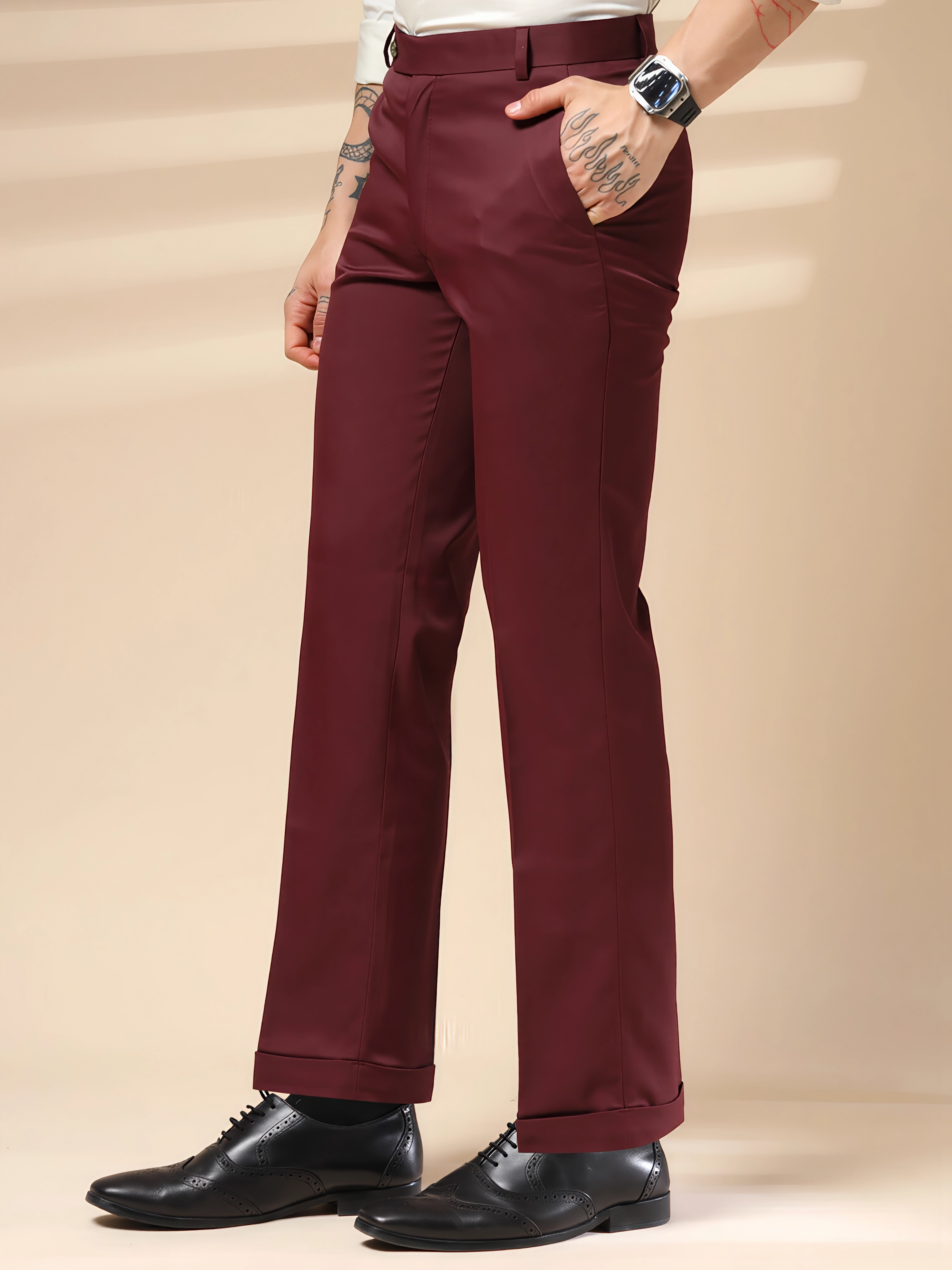 Italian Vega Royal Wine Trouser Slim Fit | ITALIAN VEGA®