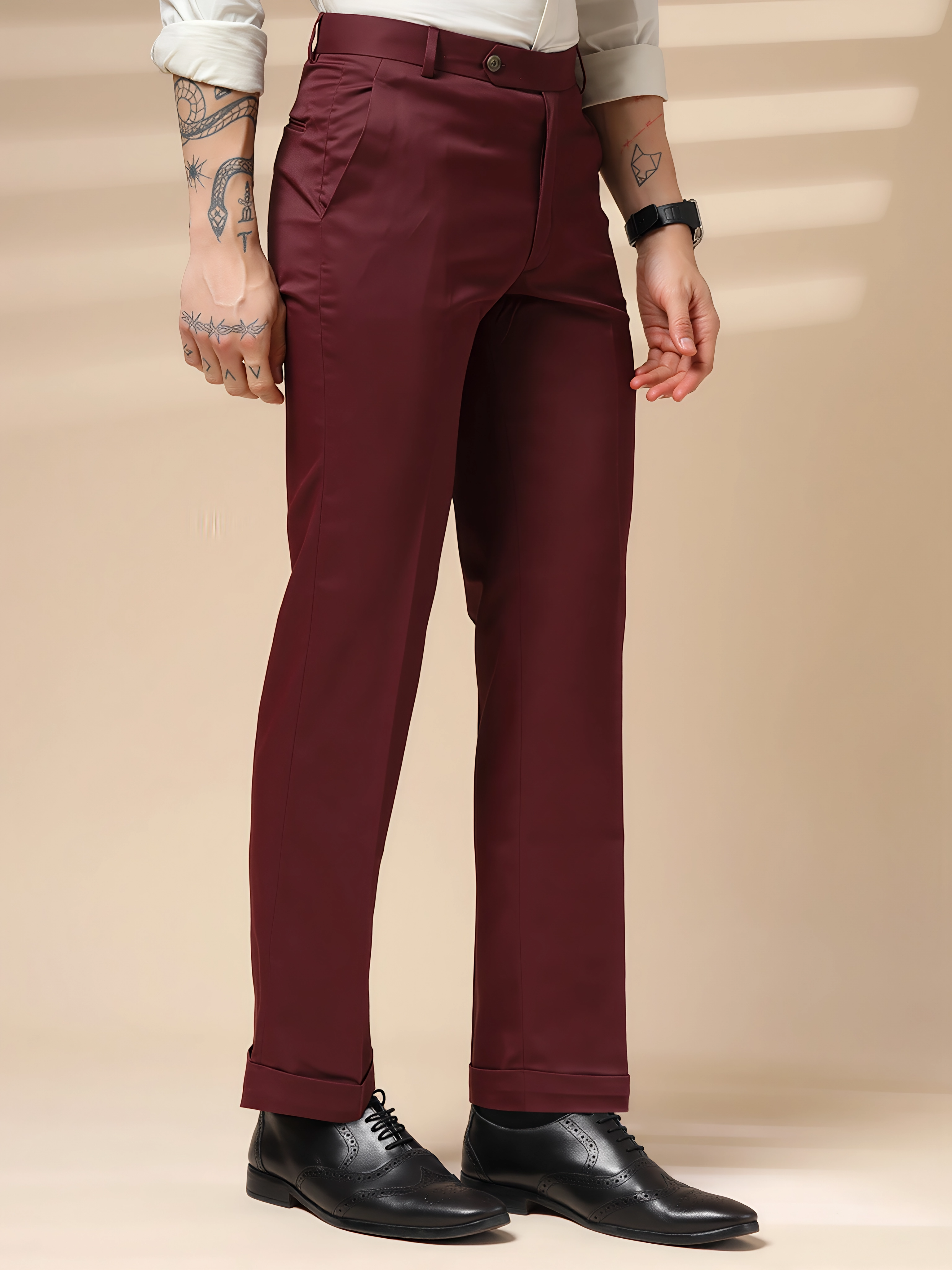 Italian Vega Royal Wine Trouser Slim Fit | ITALIAN VEGA®