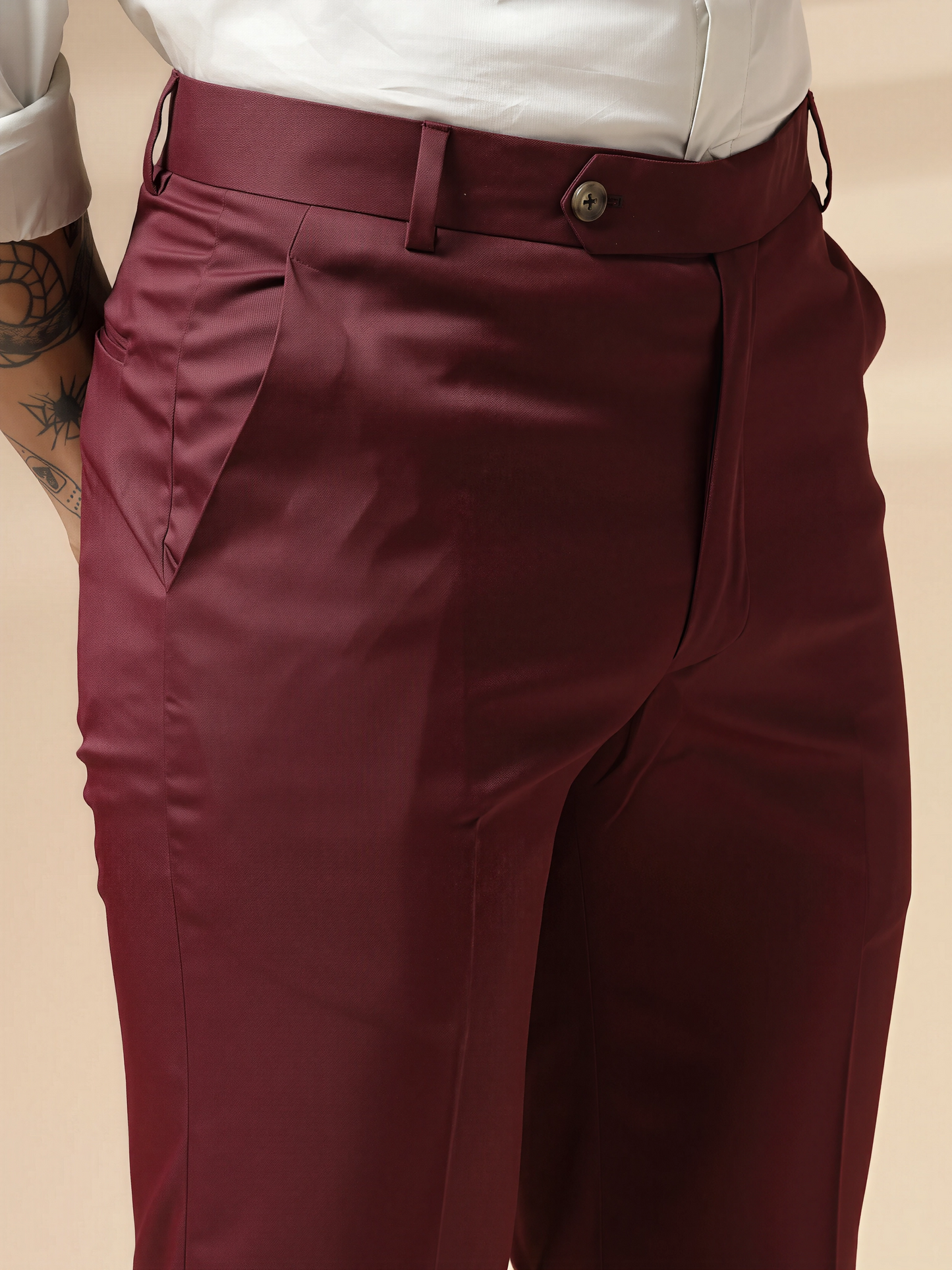 Italian Vega Royal Wine Trouser Slim Fit