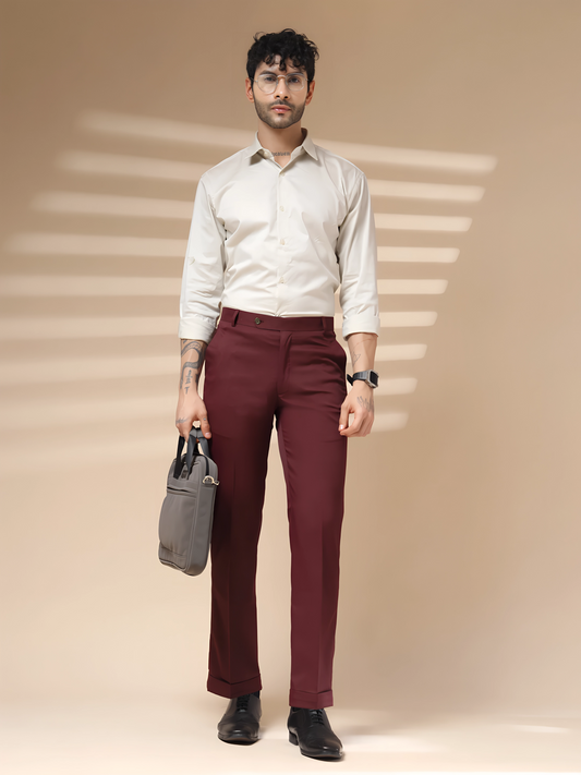 Italian Vega Royal Wine Trouser Slim Fit