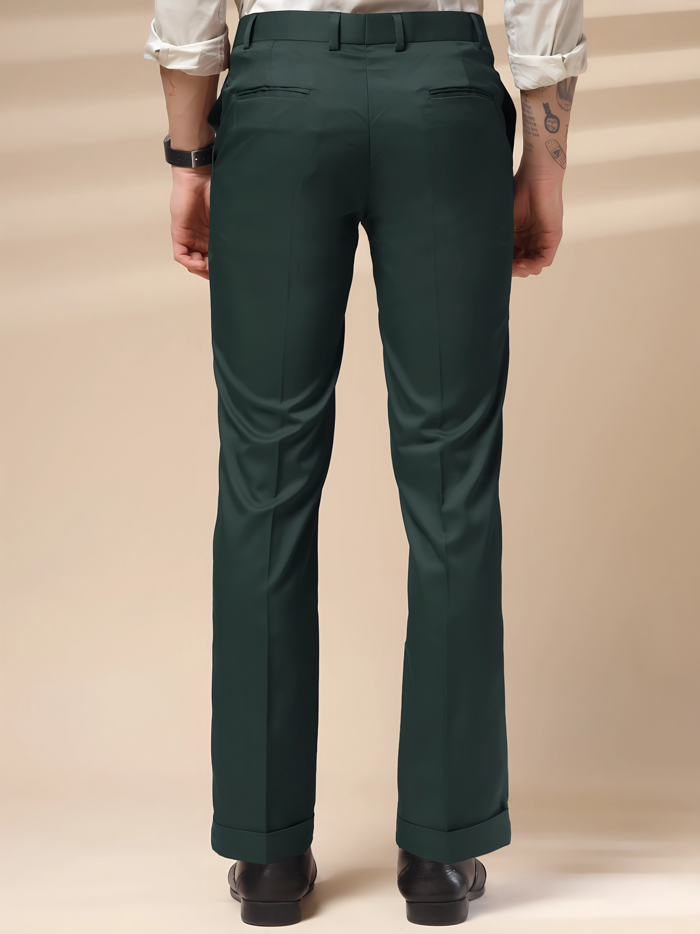 Italian Vega Royal Bottle Green Trouser Slim Fit