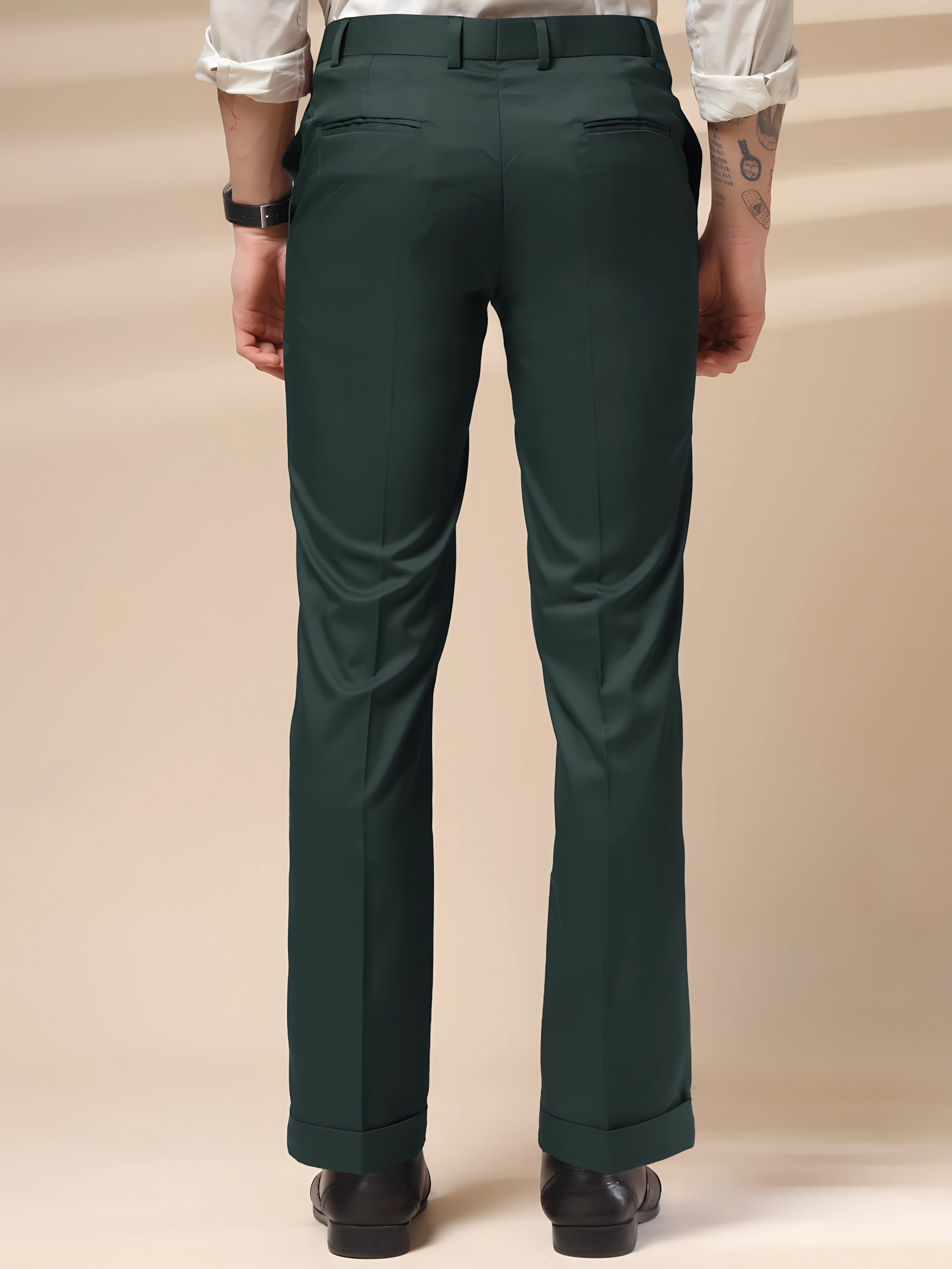 Italian Vega Royal Bottle Green Trouser Slim Fit | ITALIAN VEGA®