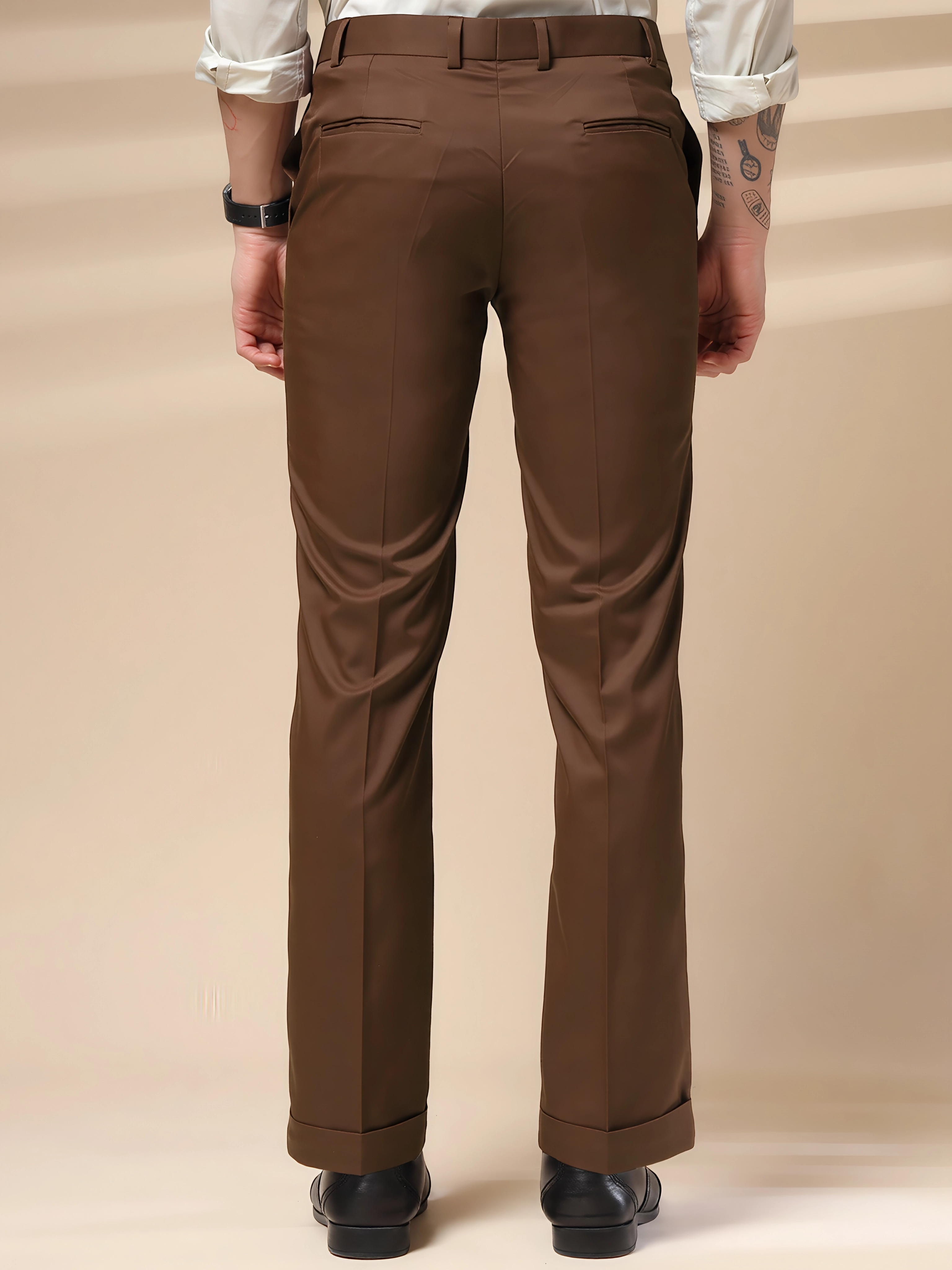 Italian Vega Royal Brown Trouser Slim Fit | ITALIAN VEGA®