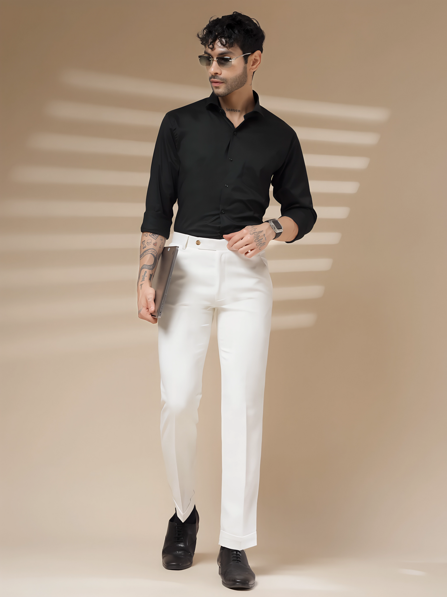 Italian Vega Royal White Trouser Slim Fit