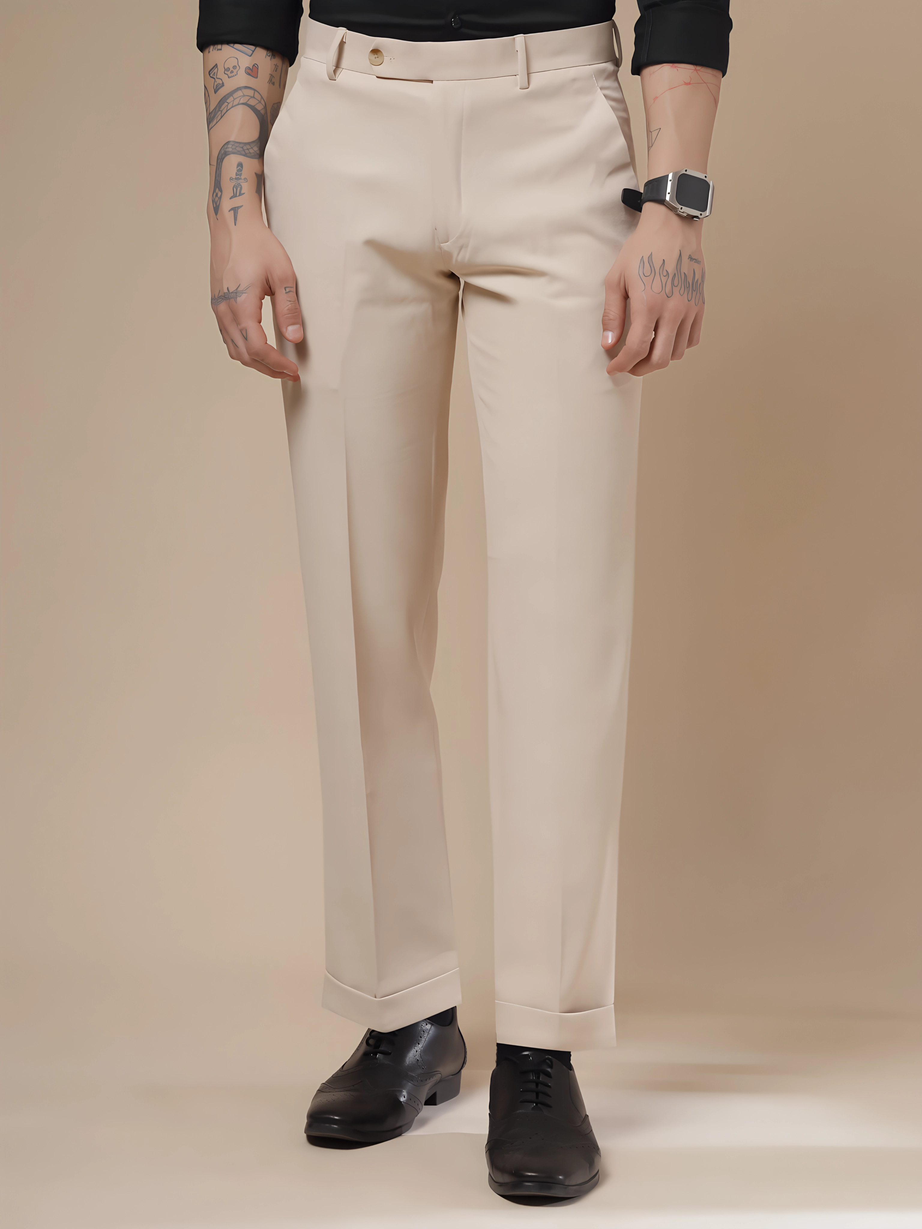 Italian Vega Royal Beige Trouser Slim Fit | ITALIAN VEGA®