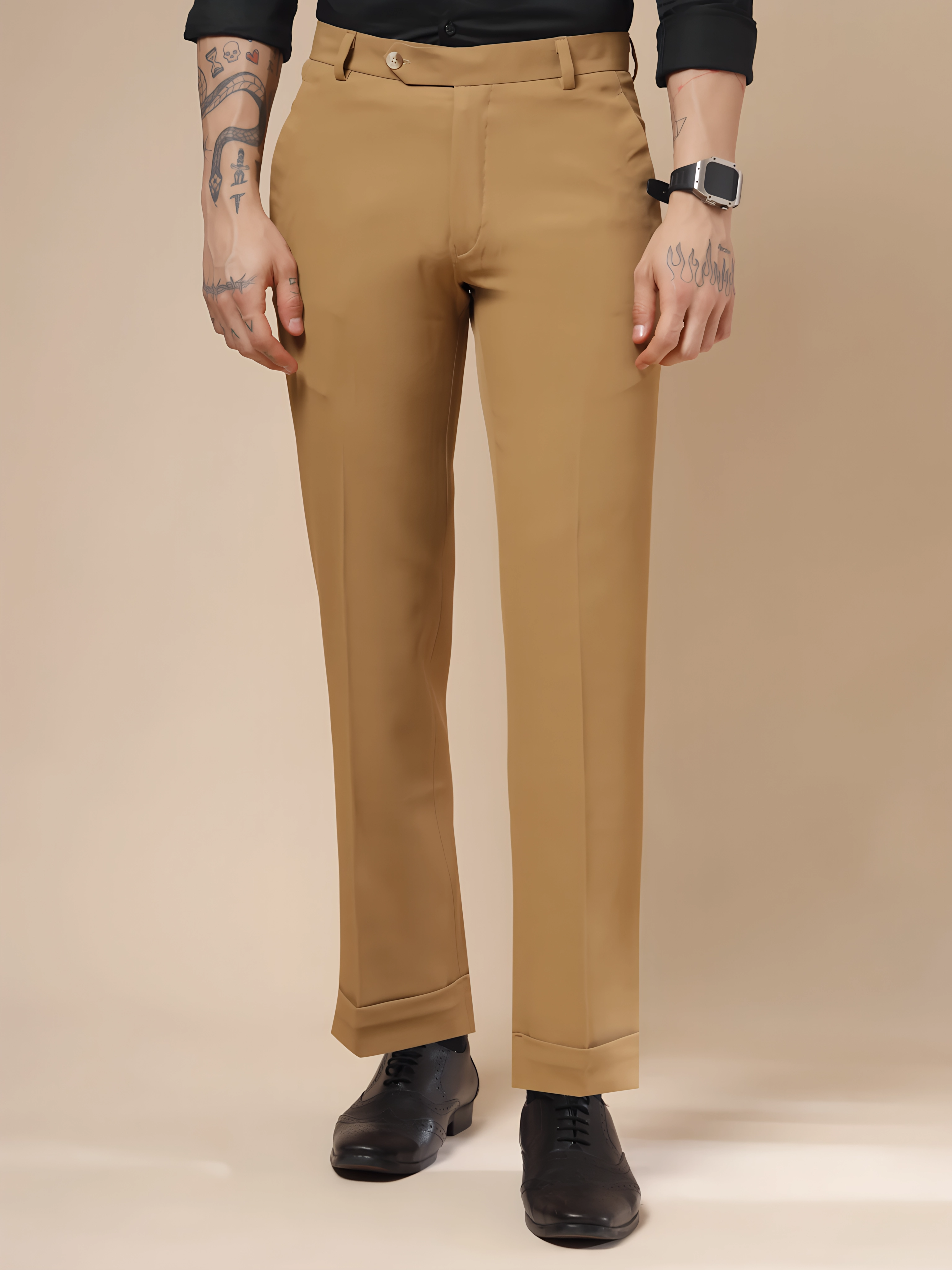 Khakhi Men Formal Pants by ITALIAN VEGA®